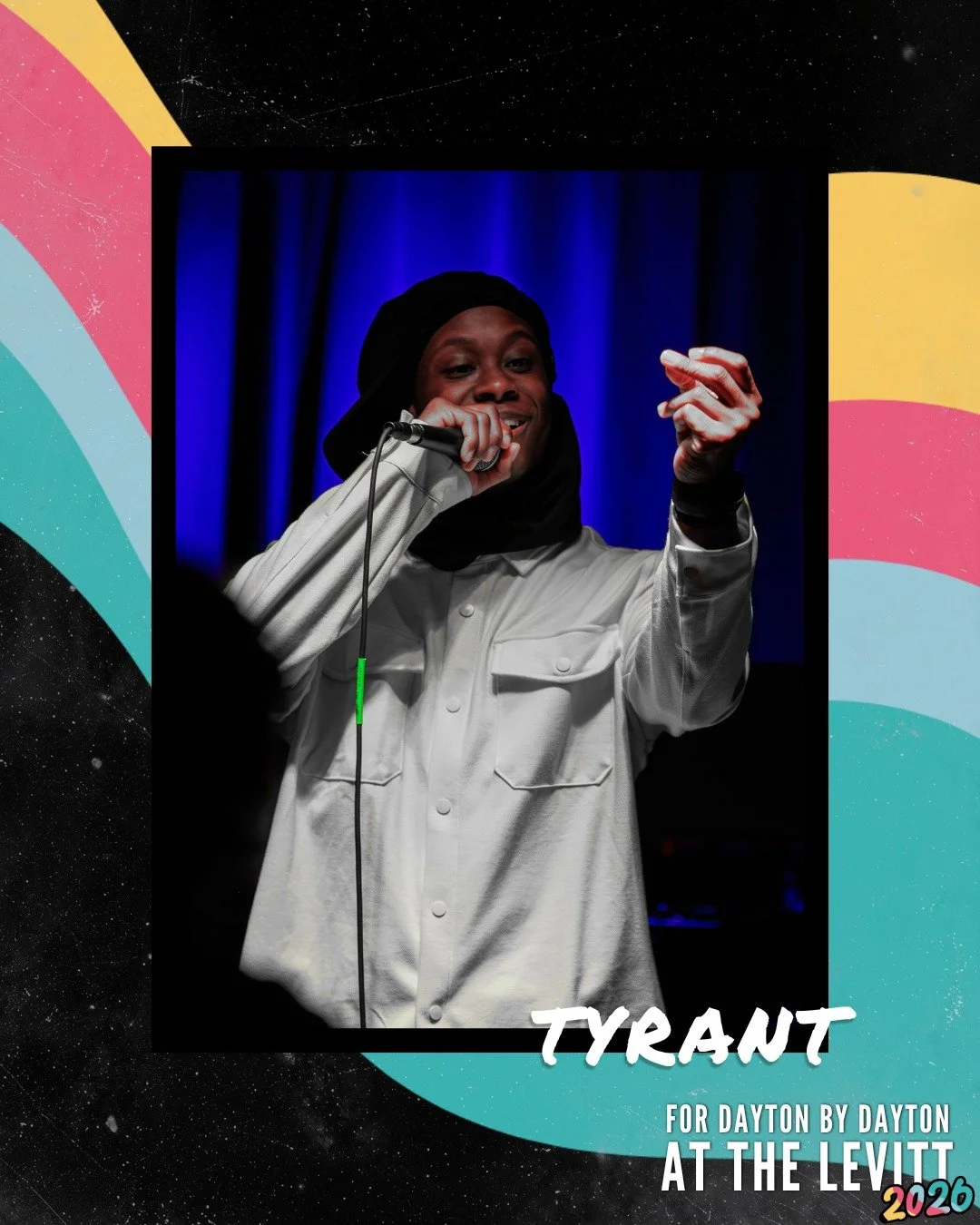 So he grew up in Dayton and is all over the Oregon District right now, and in the Dayton Daily News. On June 6, Tyrant takes over the 4DBD stage. You're just gonna want to be at the Levitt Pavilion Dayton at 5, I promise.

🎶 5:00 DJ Cuest
🎶 5:30 J-