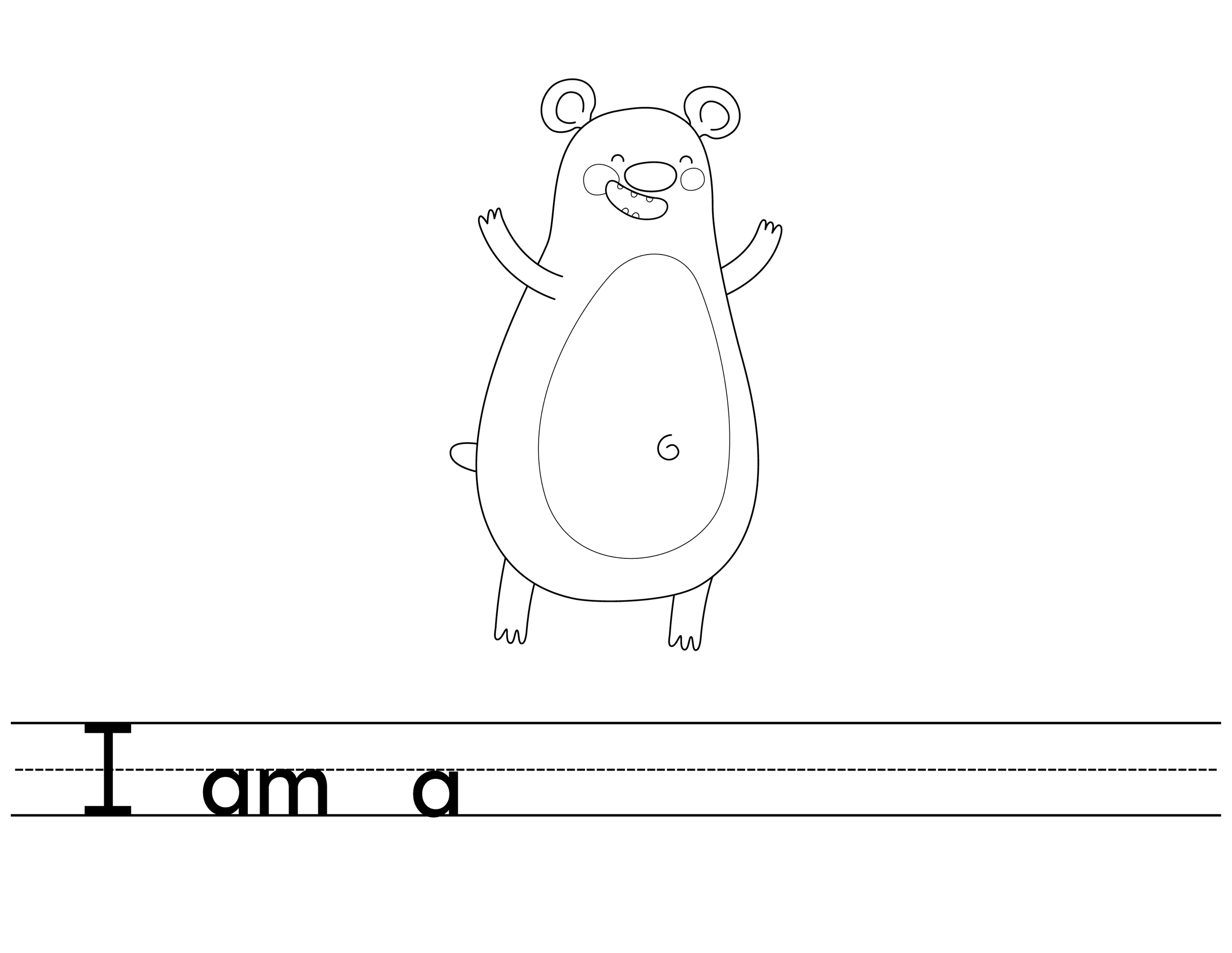 Writing This Is My Bear Solid Sentence Starter Page 8 BW copy-01.png