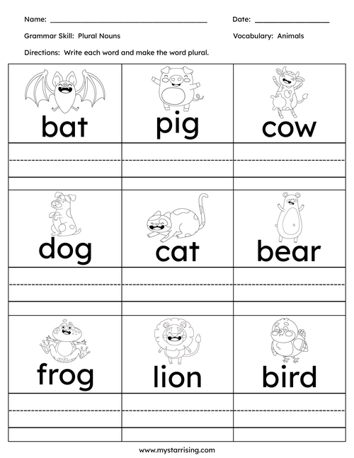 rsz_animals_plurals_write_word_and_make_plural_bw_copy.png