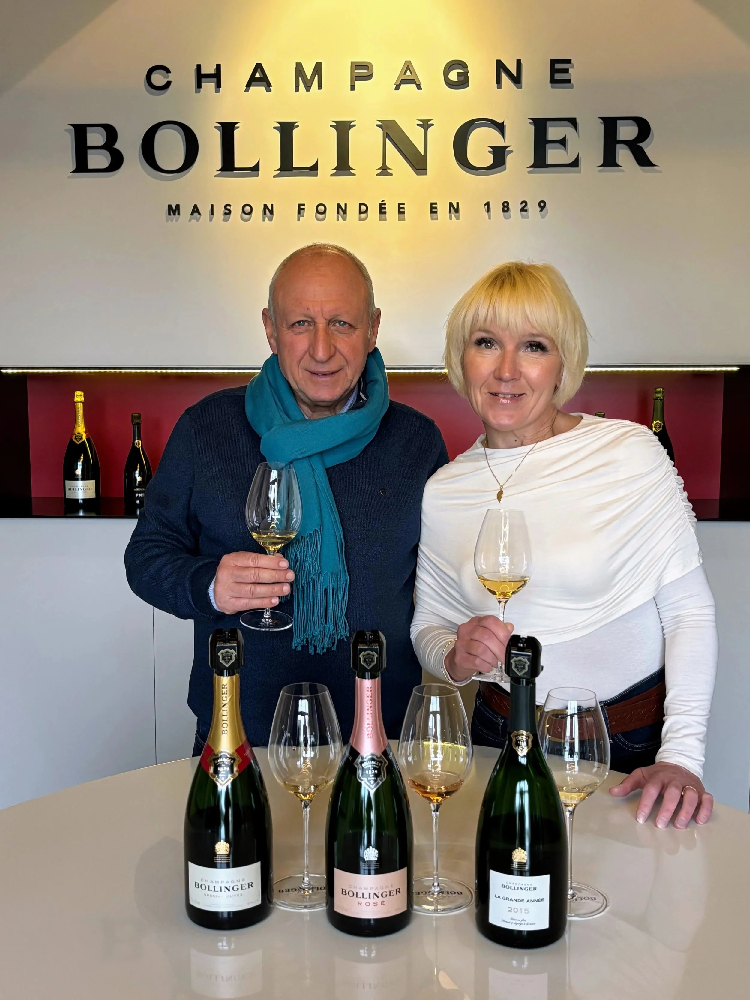 Anita and Umberto at Maison Bollinger Ay France