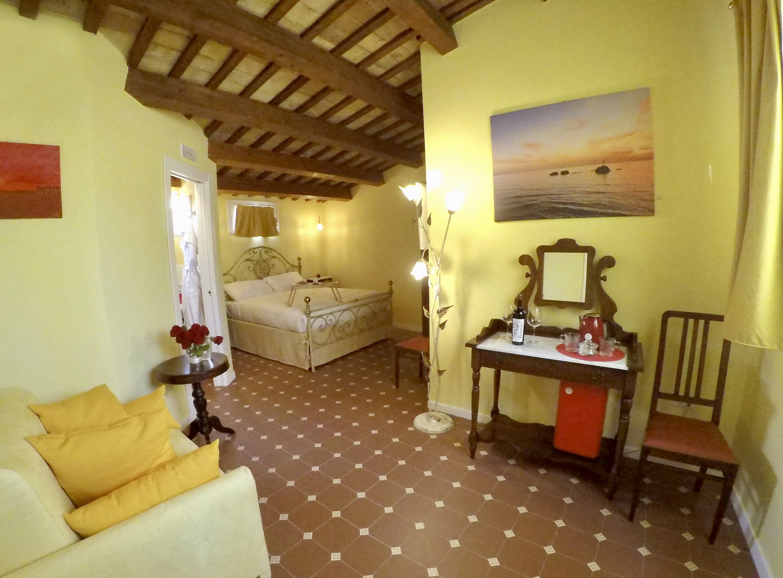 Entry view into Palazzo Florio's Junior Suite