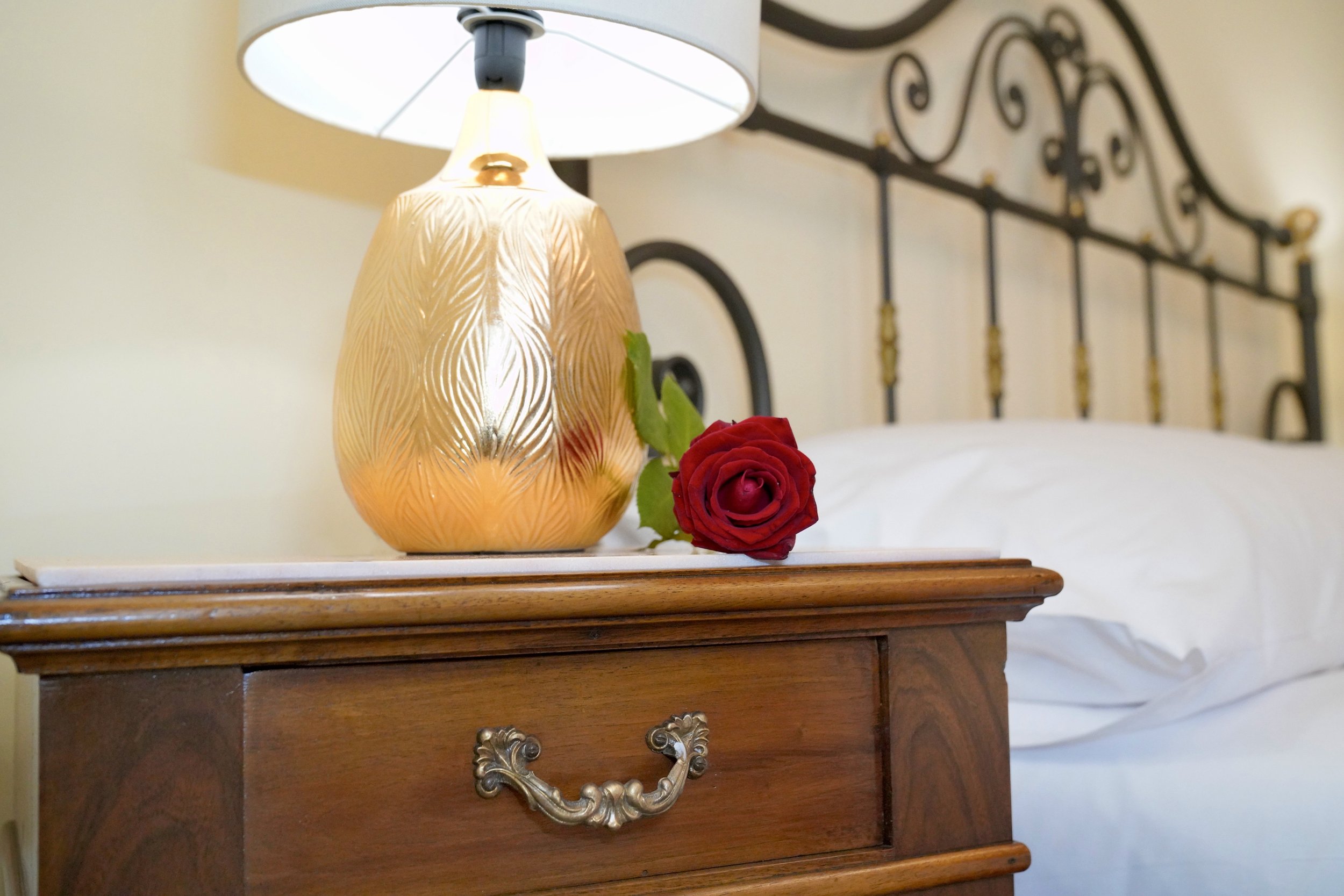 Nightstand with rose in Deluxe Double