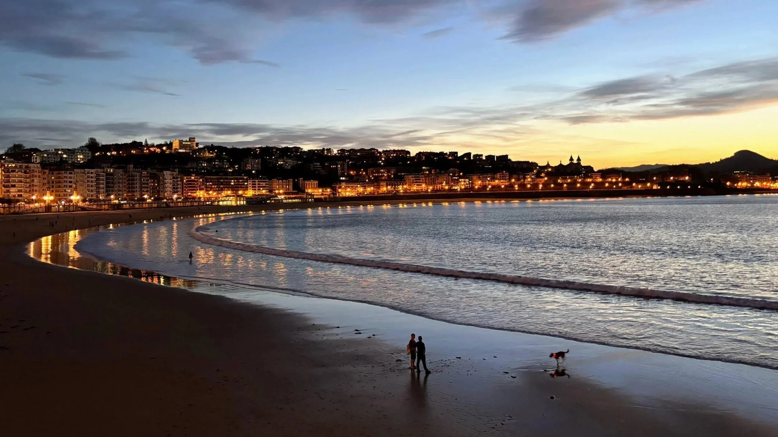 La Concha San Sebastian at dusk
