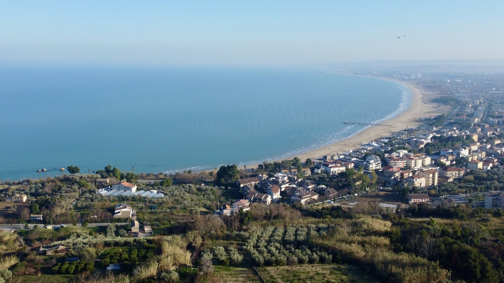 Panoramic view of Adriatic sea taken from Vasto historic center