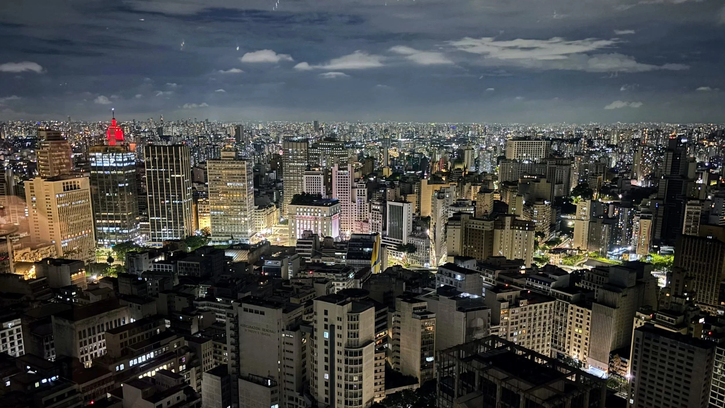 Panorama from Terraco Italia restaurant  in Sao Paulo Brazil