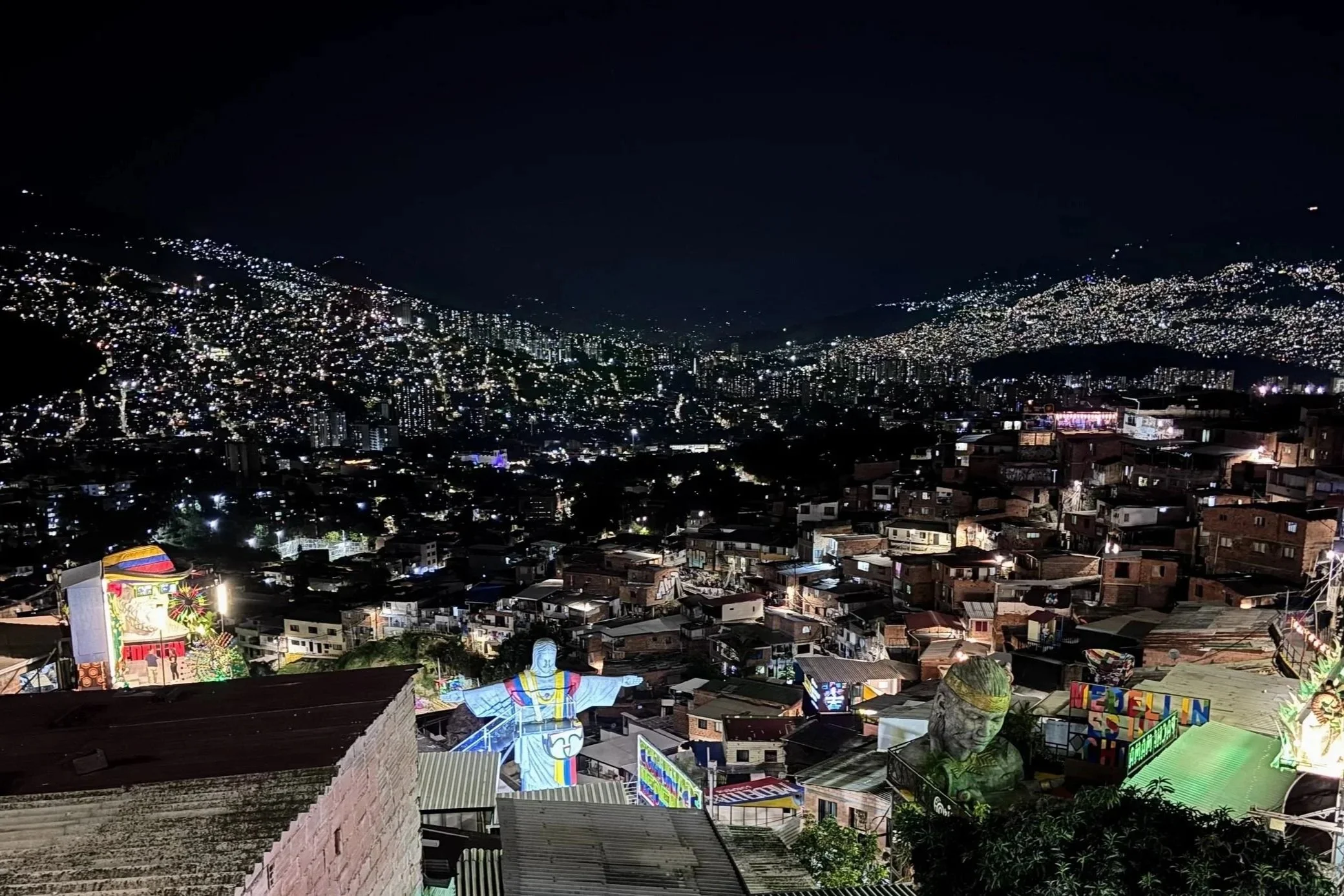 Panoramic view from Comuna 13 Medellin Colombia