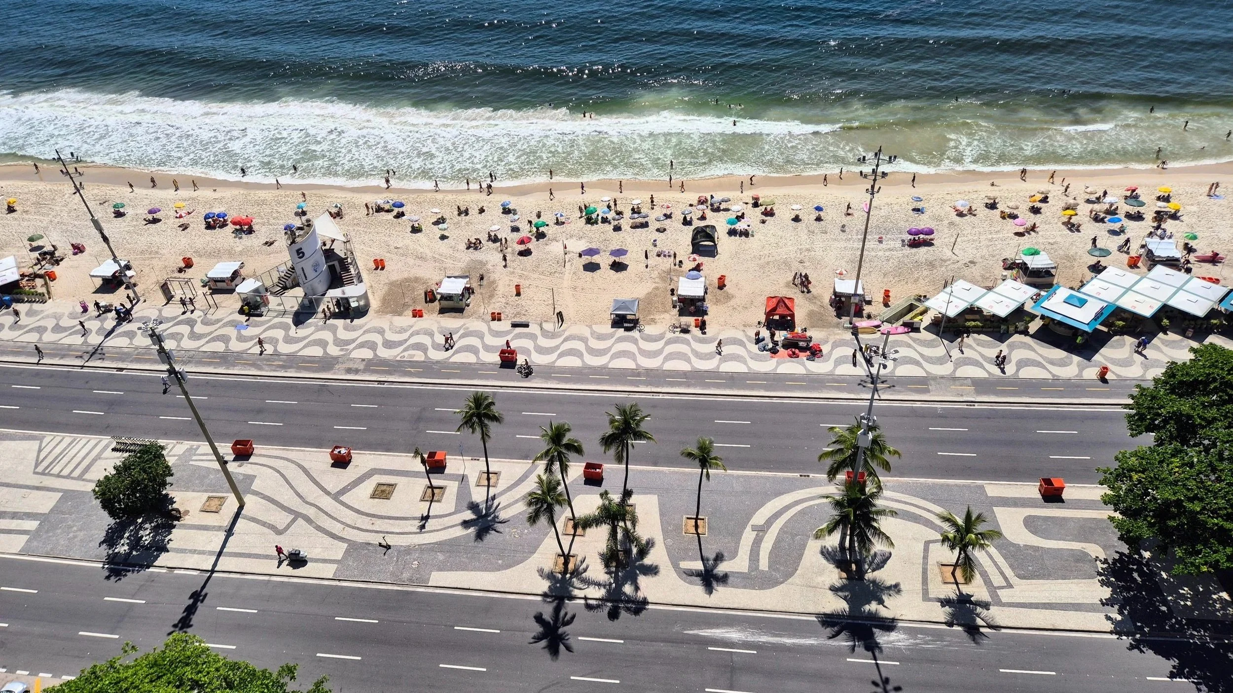 Avenida Atlantica seen from Miramar by Windsor hotel rooftop