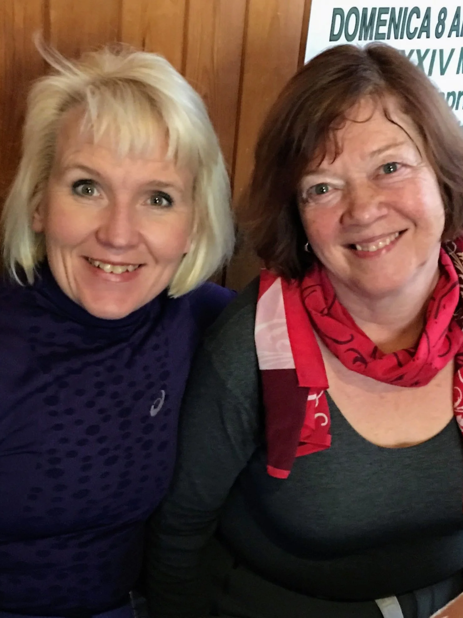 Anita and Pirjo at Bar Sport Levo Stresa Italy in 2018