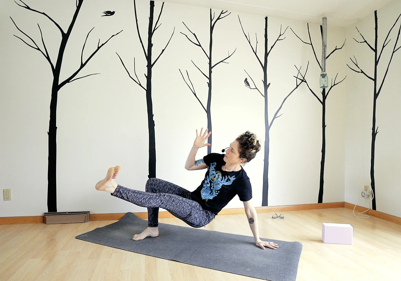 Stoic Yoga . . . with a block