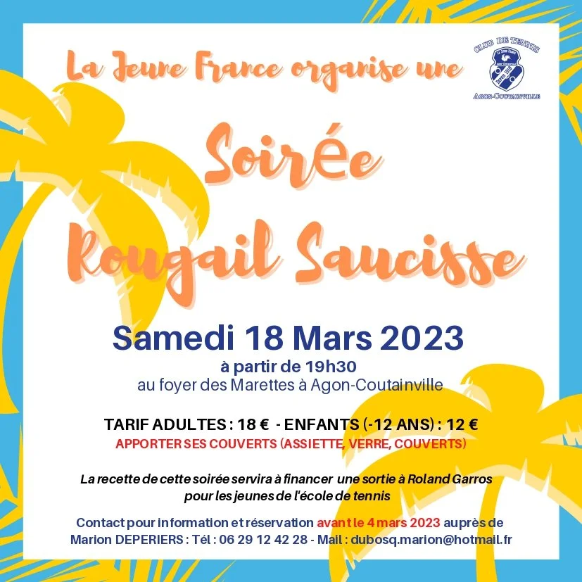 SOIREE ROUGAIL SAUCISSE BULLETIN D’INSCRIPTION