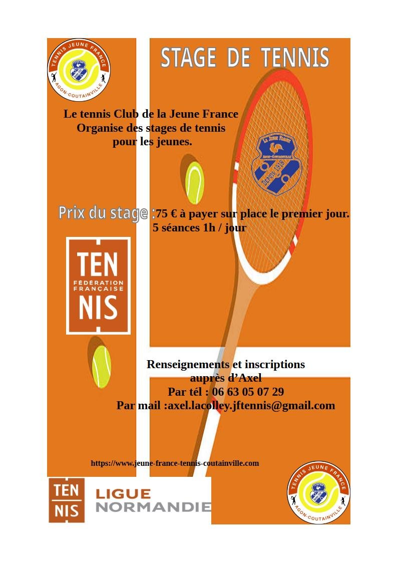 STAGES DE TENNIS D'ETE