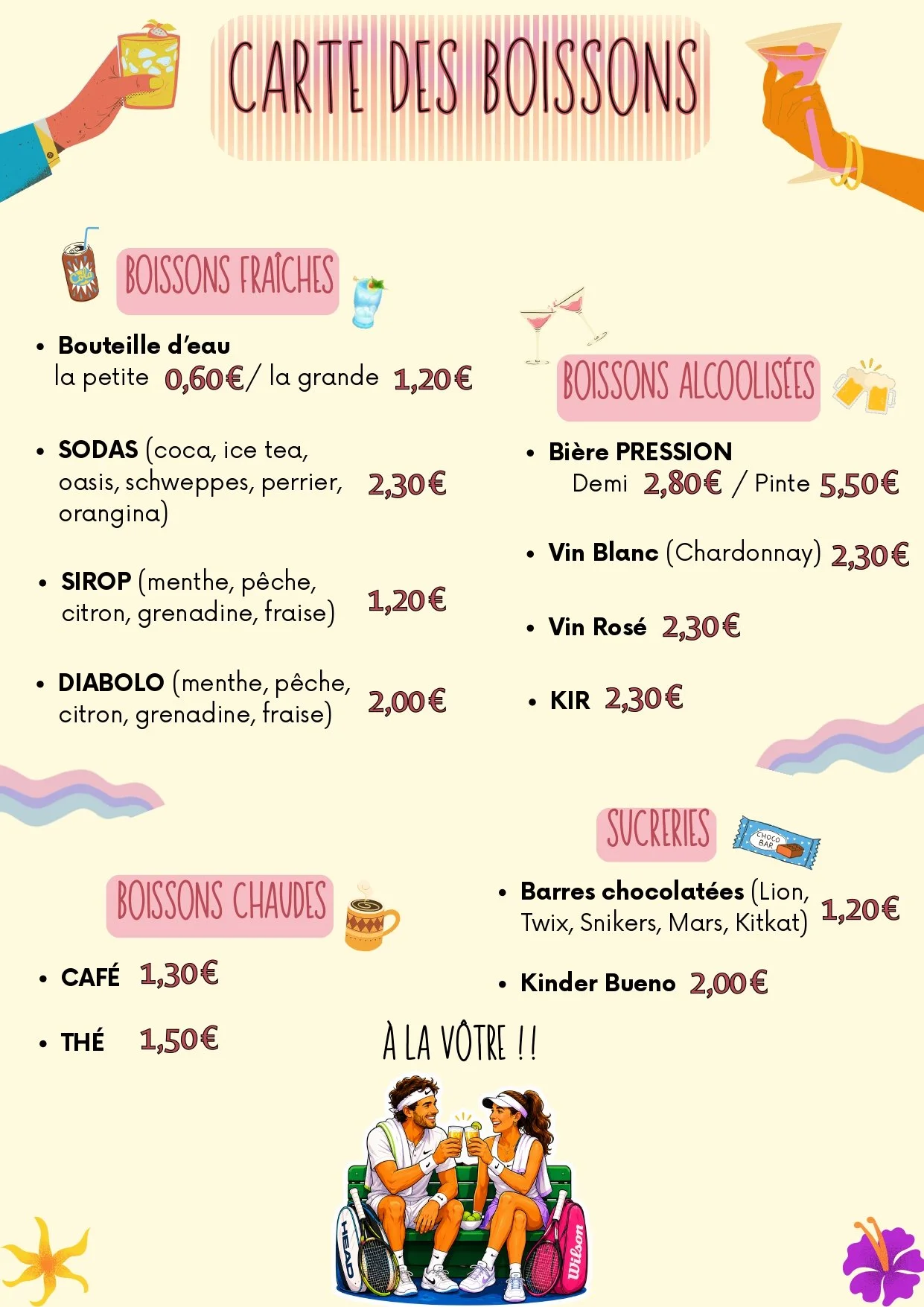 LA NOUVELLE CARTE DES BOISSONS 