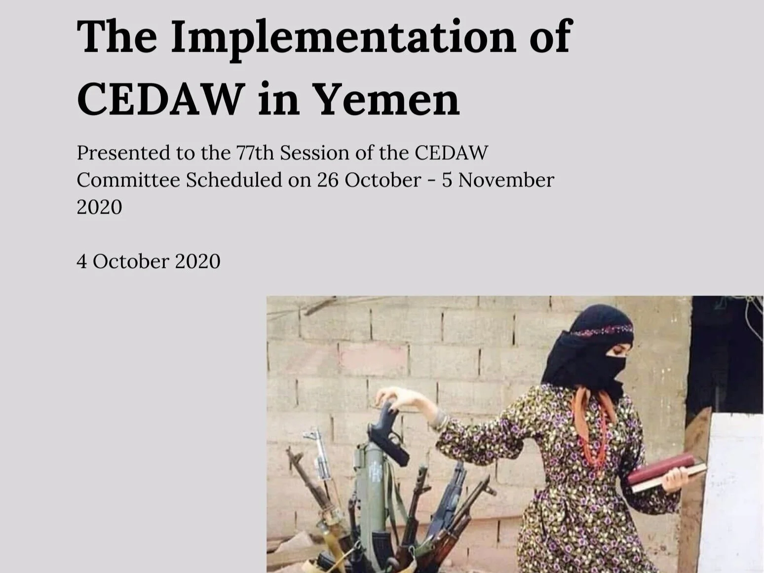 Women in Yemen Facing Extraordinary Hardship - Civil Society Report