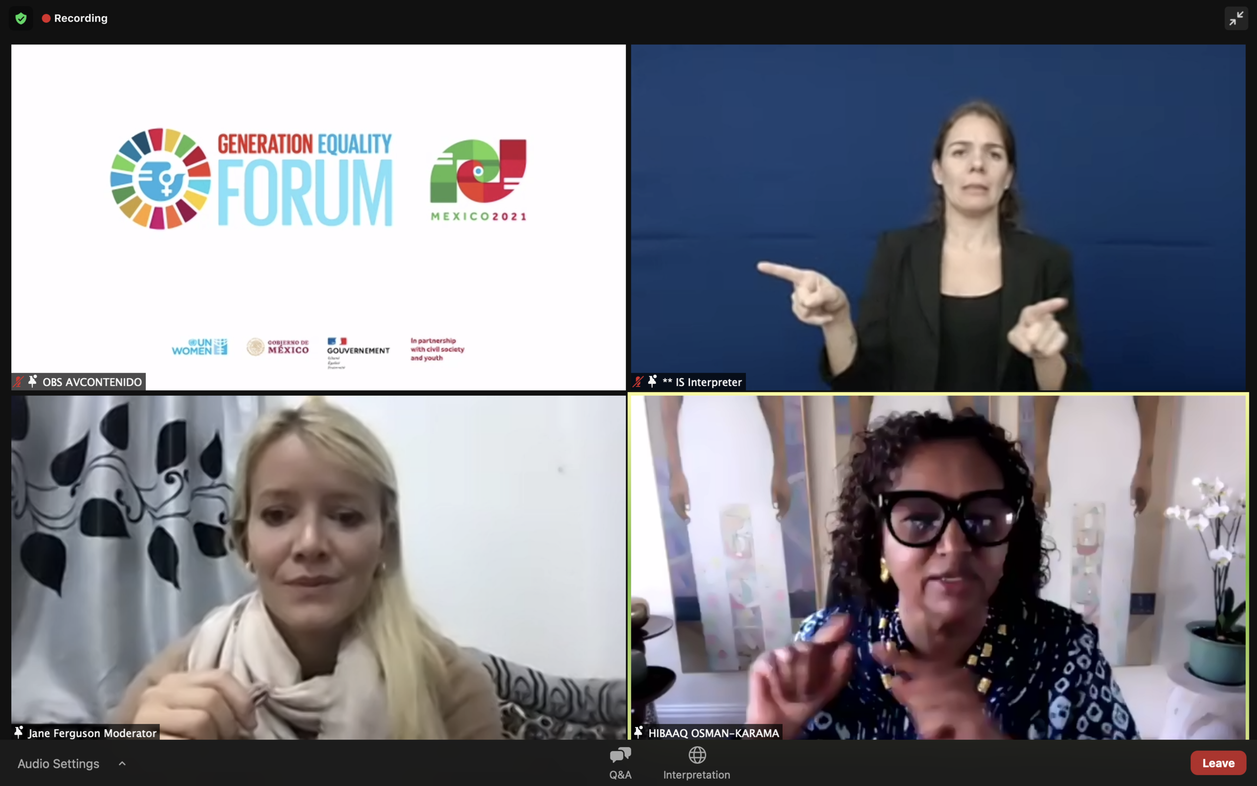 Hibaaq Osman’s Remarks to Generation Equality Forum Mexico