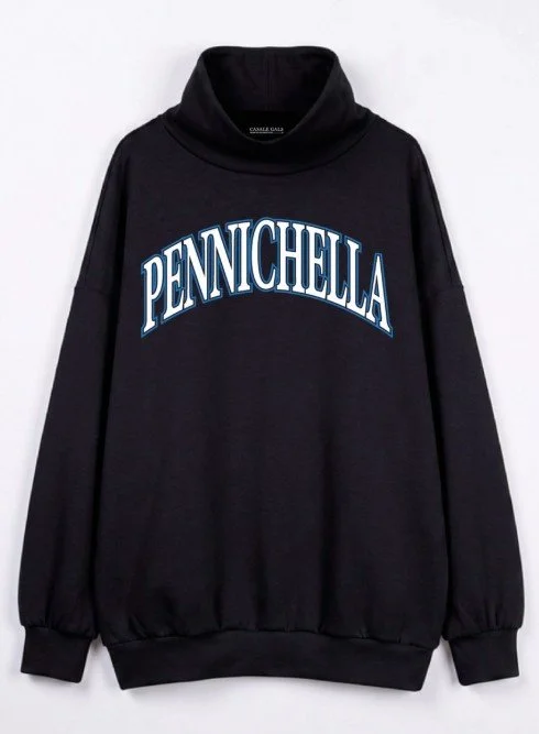 PENNICHELLA mock neck | black
