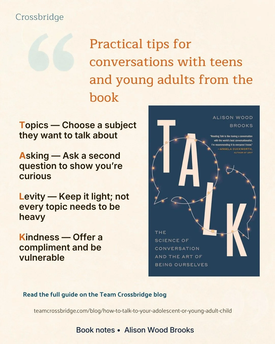Your teenager gives you one-word answers. That is developmentally normal. Adolescents and young adults are supposed to want distance from you, which means parents have to be more intentional about conversation.

Alison Wood Brooks has spent more than