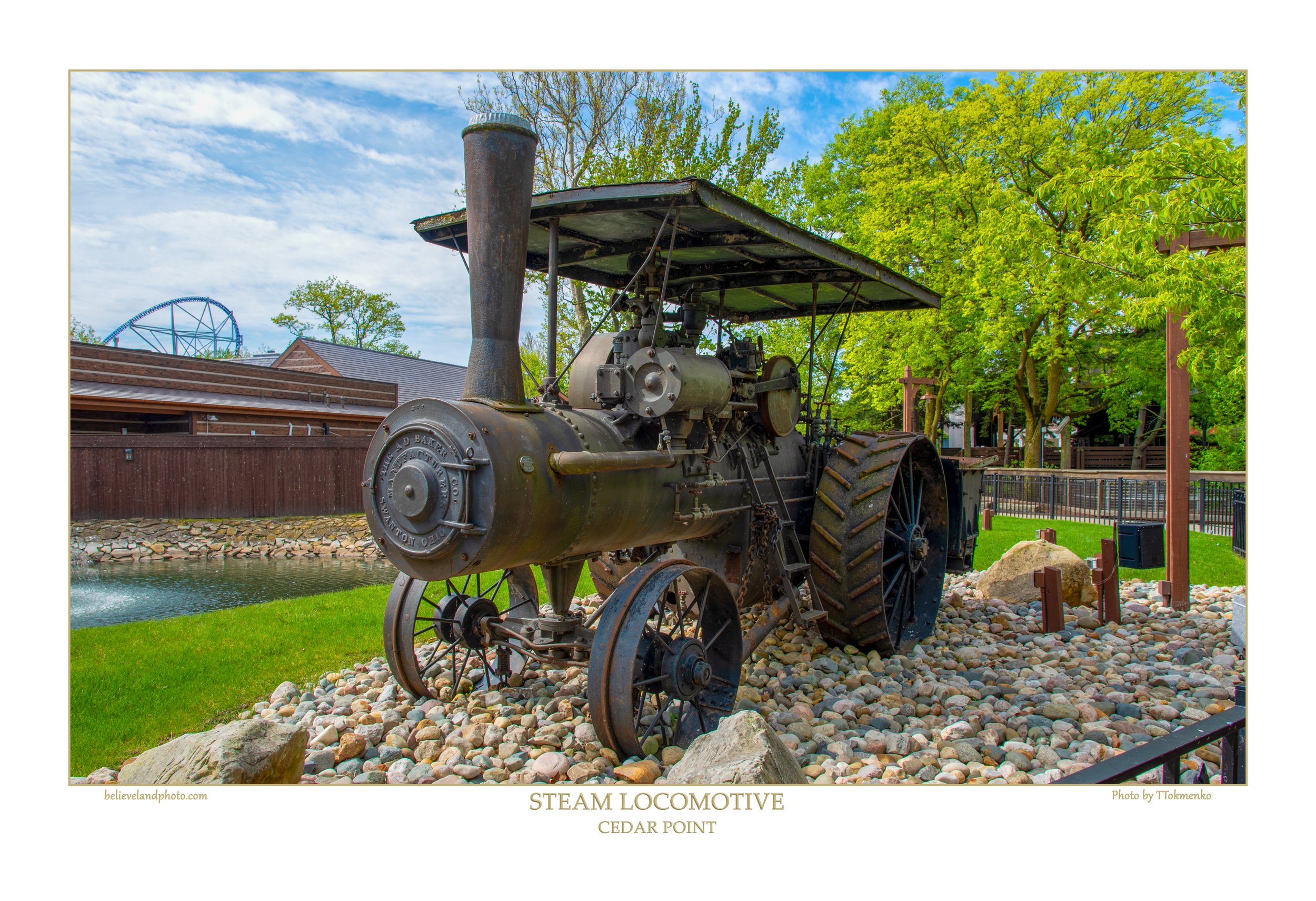 AD Baker Company Steam Locomotive Cedar Point Sandusky Ohio