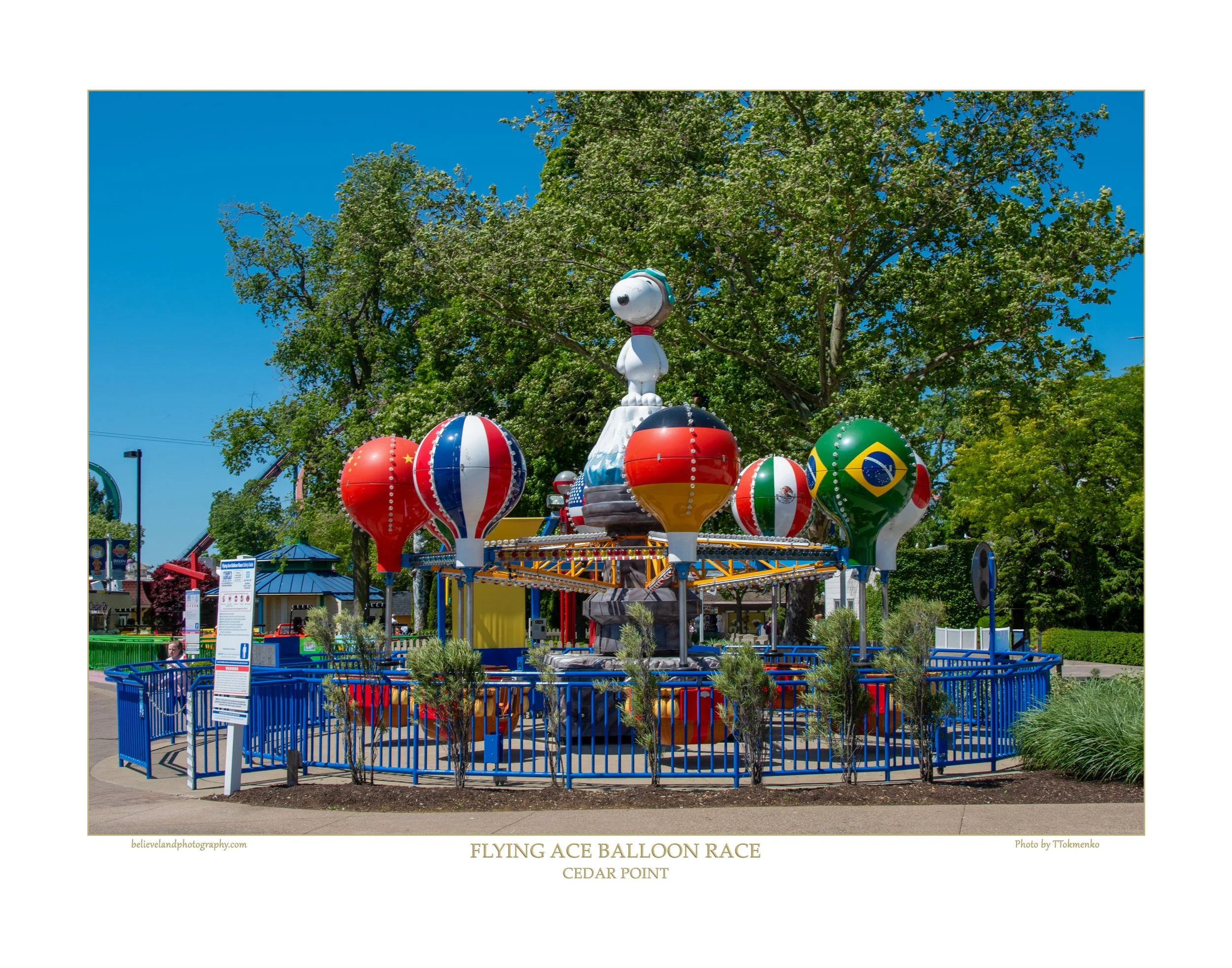 Planet Snoopy - Flying Ace Balloon Race - Cedar Point - Sandusky Ohio