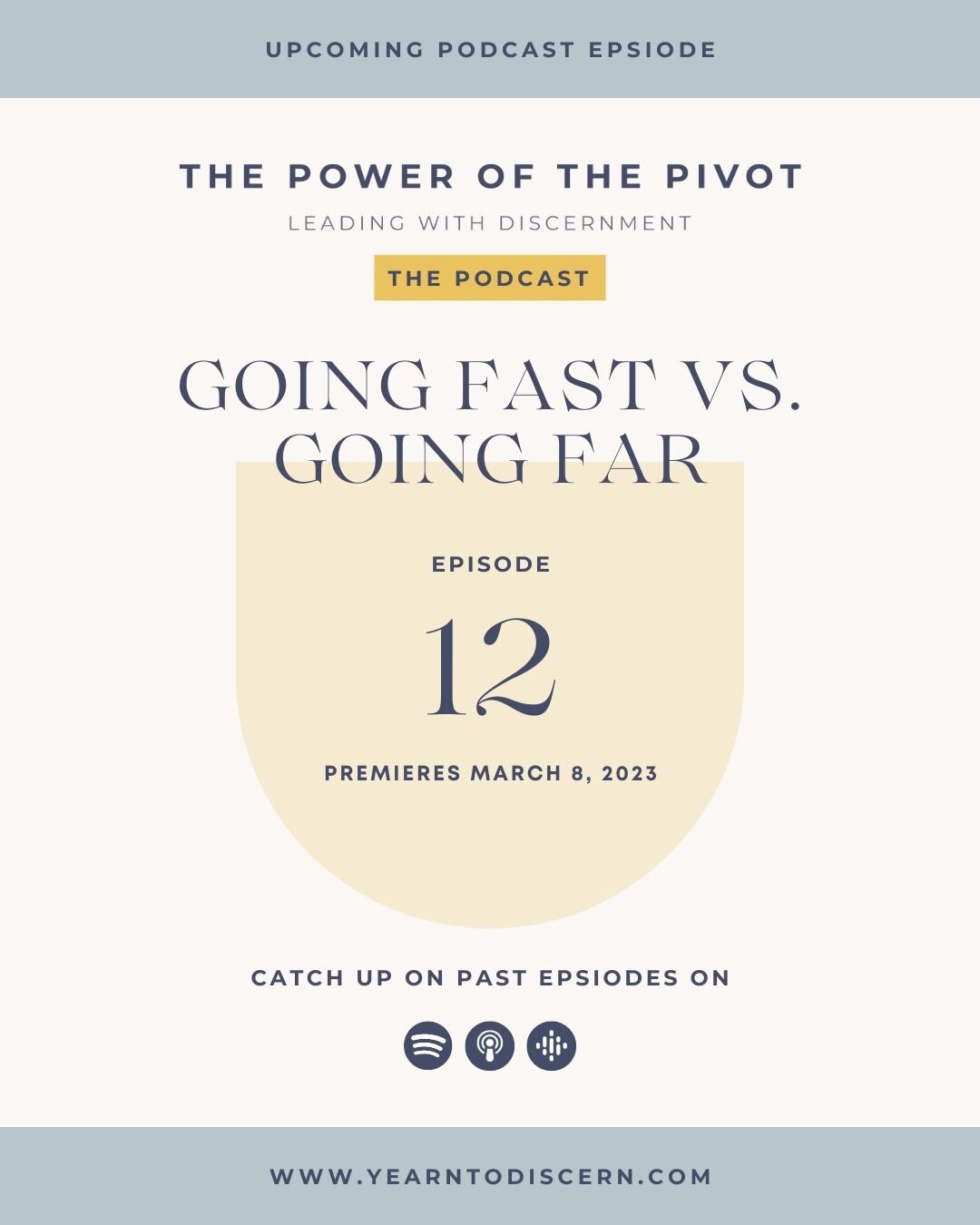 Next week's podcast episode is entitled: &quot;Going Fast vs. Going Far&rdquo; and will premiere on March 8th!!⁠
⁠
About this episode:⁠
⁠
There is an African Proverb that says &ldquo;If you want to go fast, go alone, If you want to go far, go togethe
