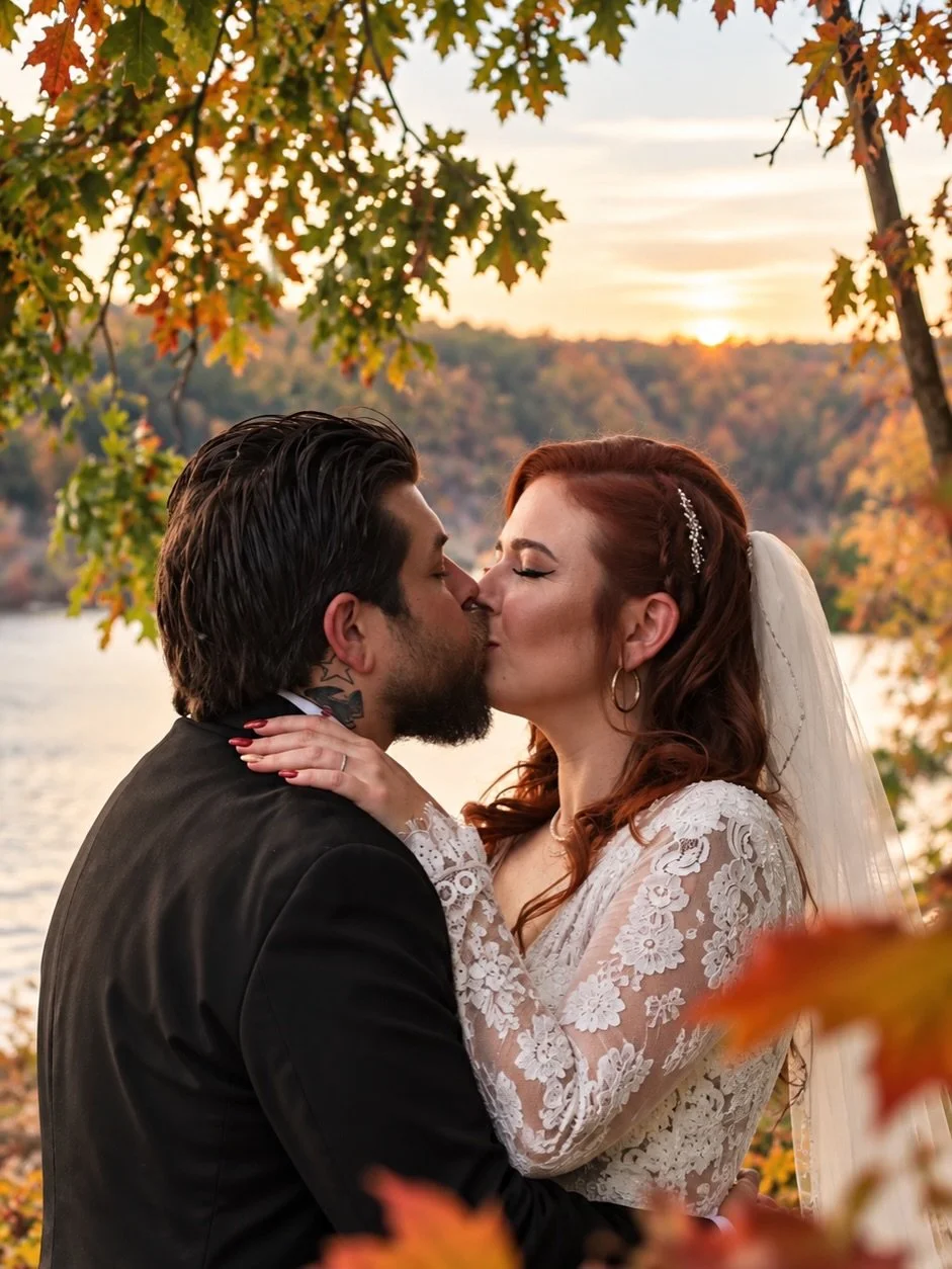**Fall in New England was made for wedding films**

Some weddings just look different in the fall. The light gets warmer, the leaves turn, and the whole day feels a little more golden.

That is what these moments show. A kiss under the fall leaves as