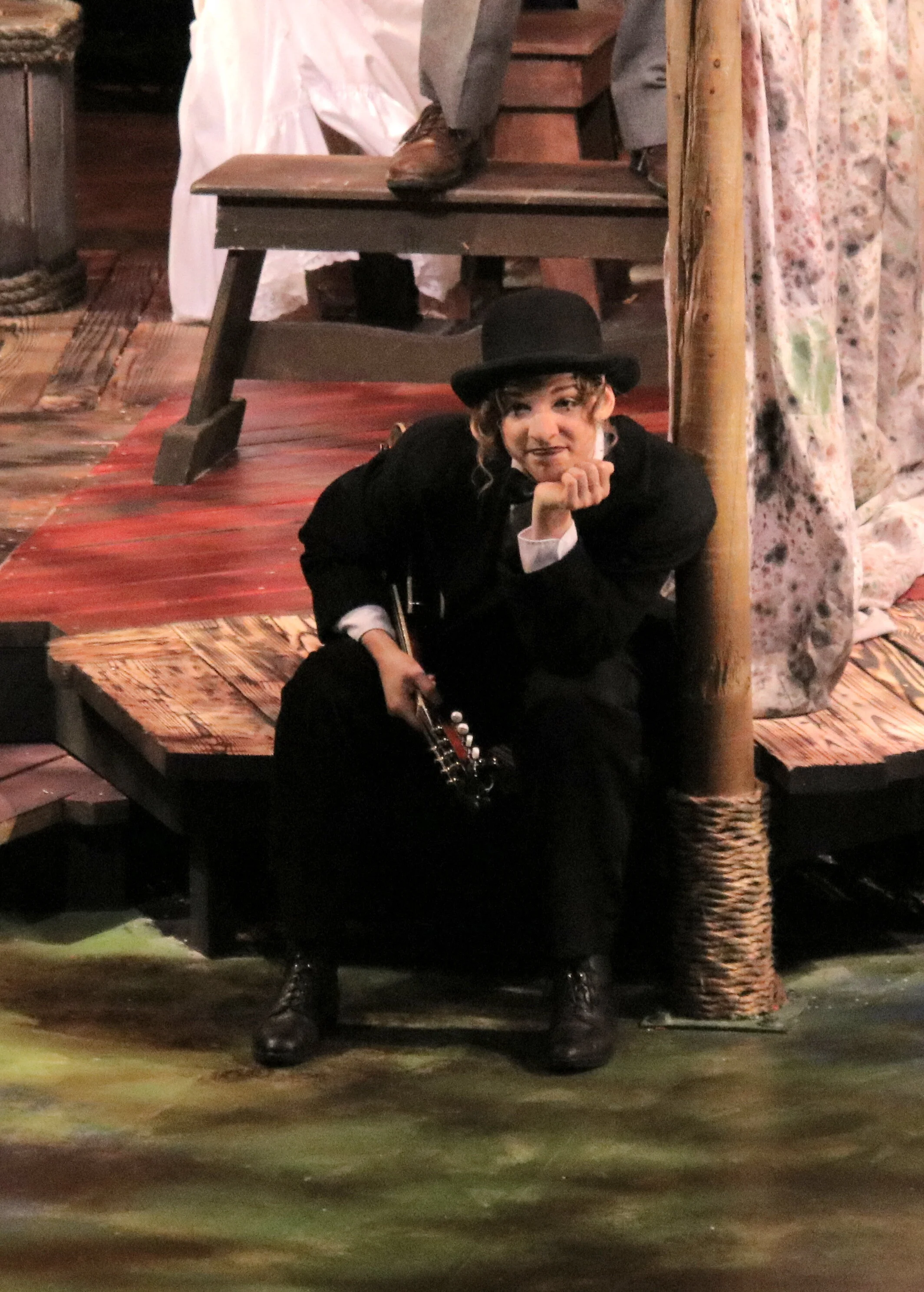 Sarah Horn as The Mute in "The Fantasticks" at MPC Theatre Company. 