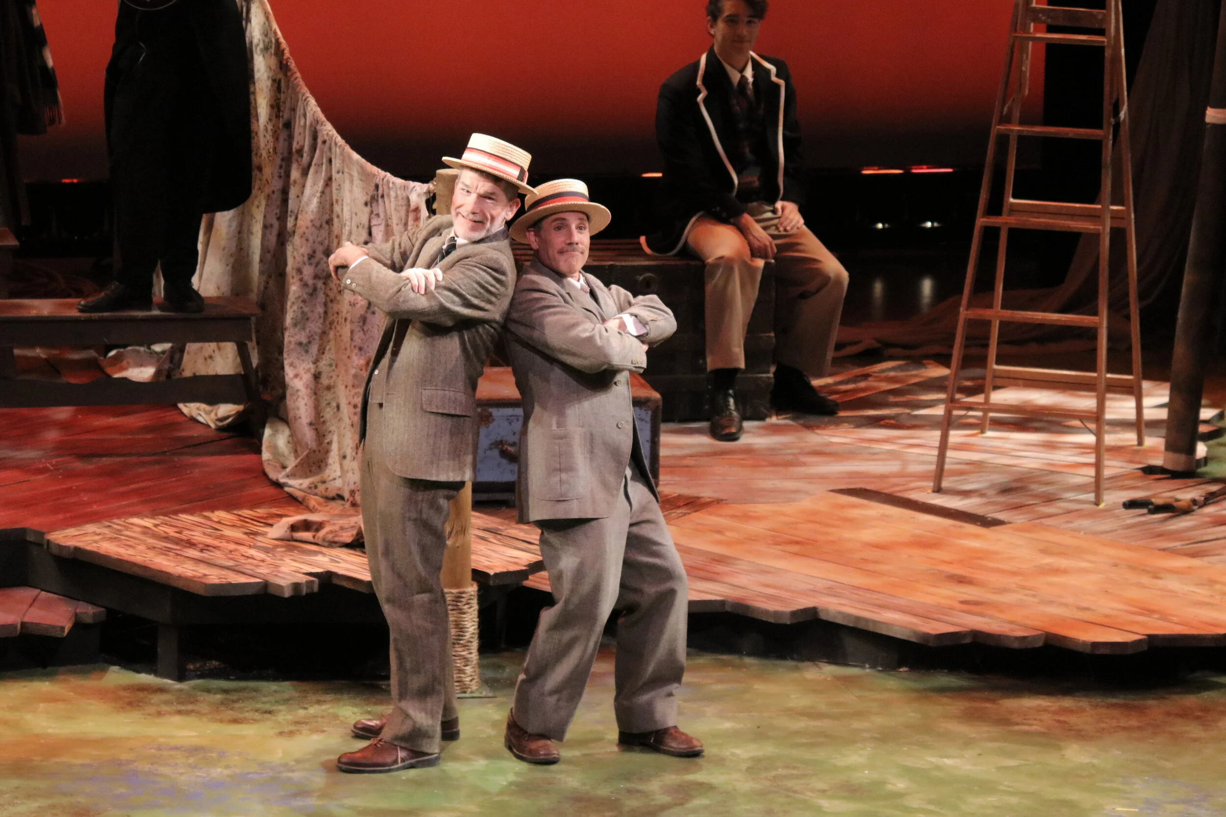 Mark Purcell and Peter Hoffman as Hucklebee and Bellomy in "The Fantasticks" at MPC Theatre Company. 