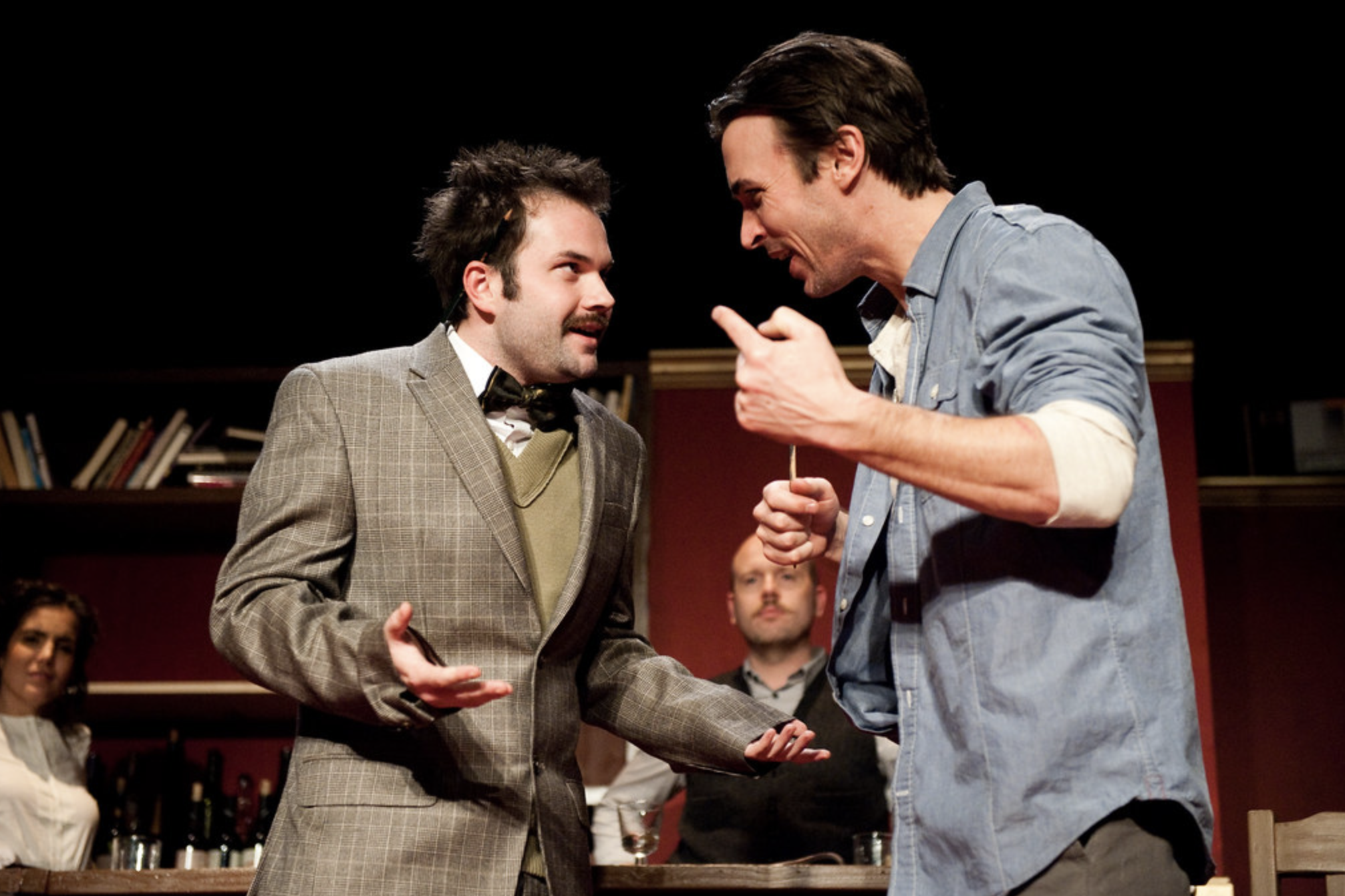 Jonathan Biver and Brandon Morgan in "Picasso at the Lapin Agile," at the Hollywood Complex Theatre.