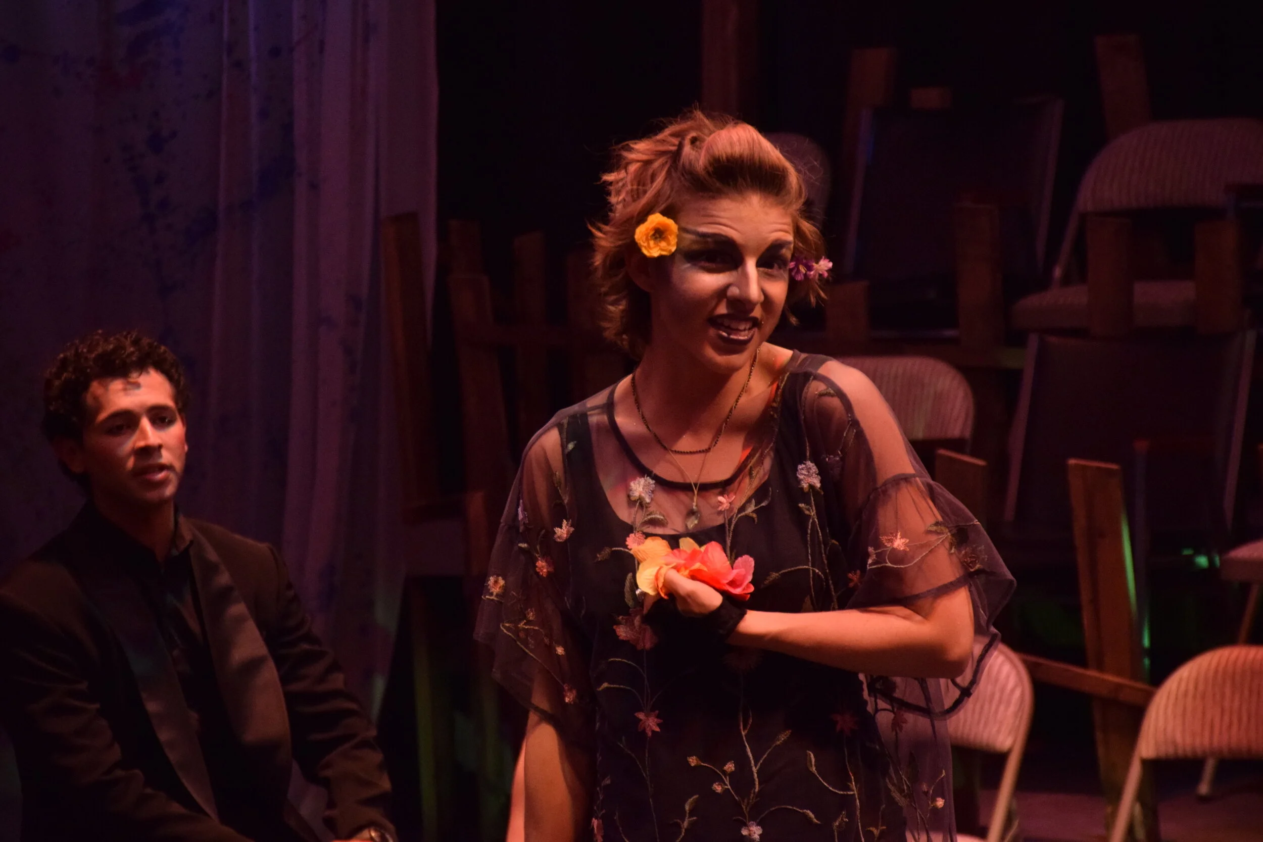 Sarah Horn as Puck in  "A Midsummer Night's Dream" at MPC Theatre Company. 