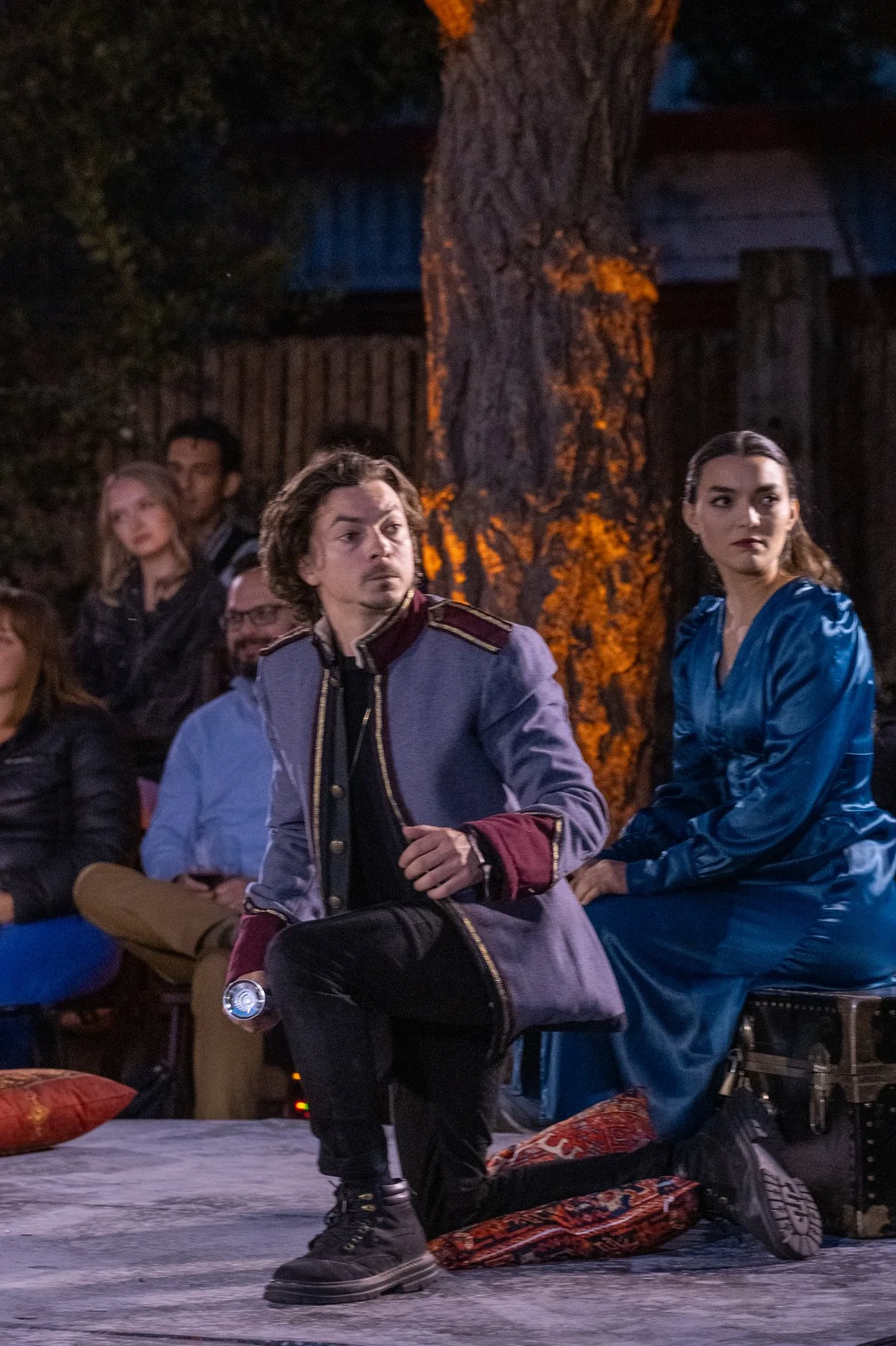 Christopher Morson as Hamlet, Celeste Lagrange as Ophelia