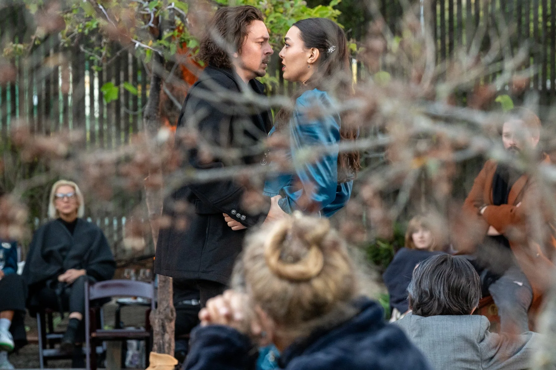 Christopher Morson as Hamlet, Celeste Lagrange as Ophelia