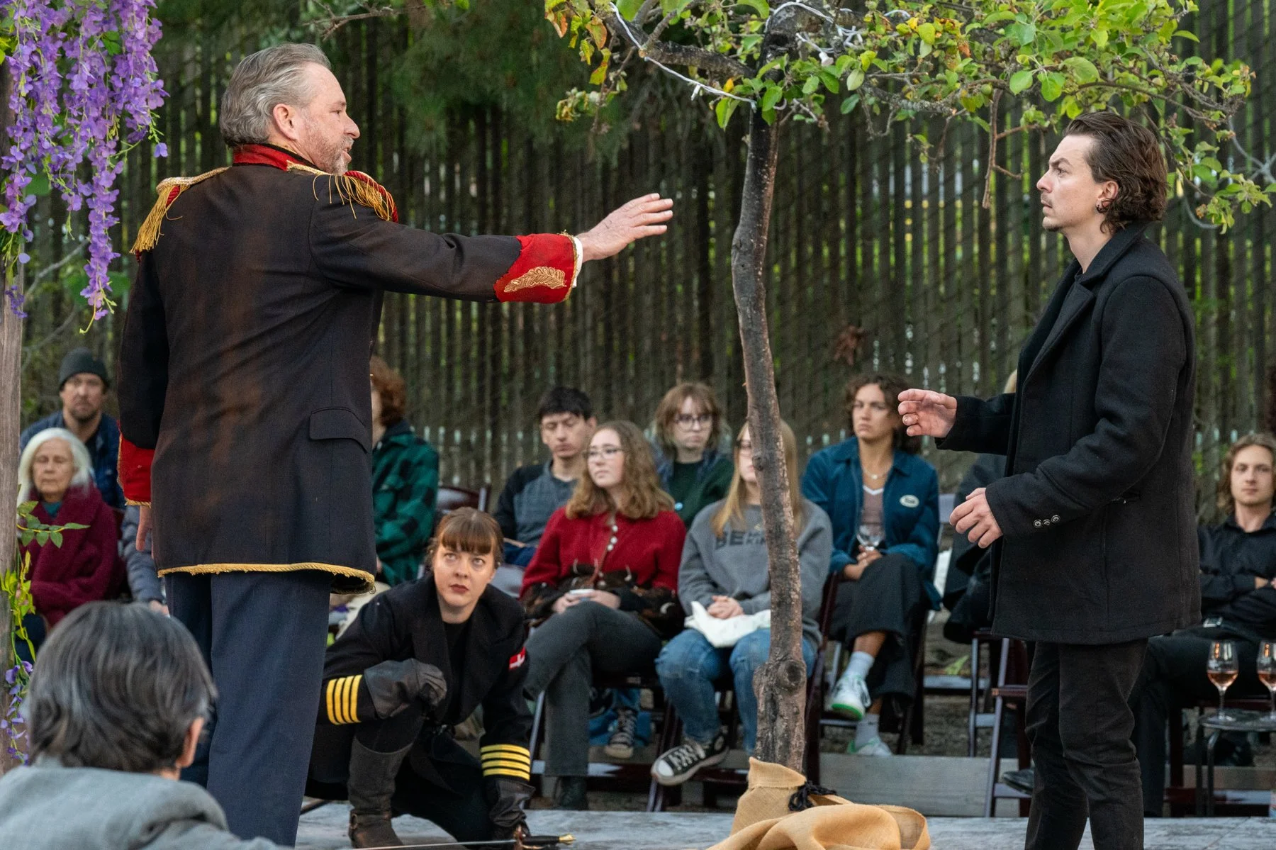 Michael Storm as the Ghost, Christopher Morson as Hamlet