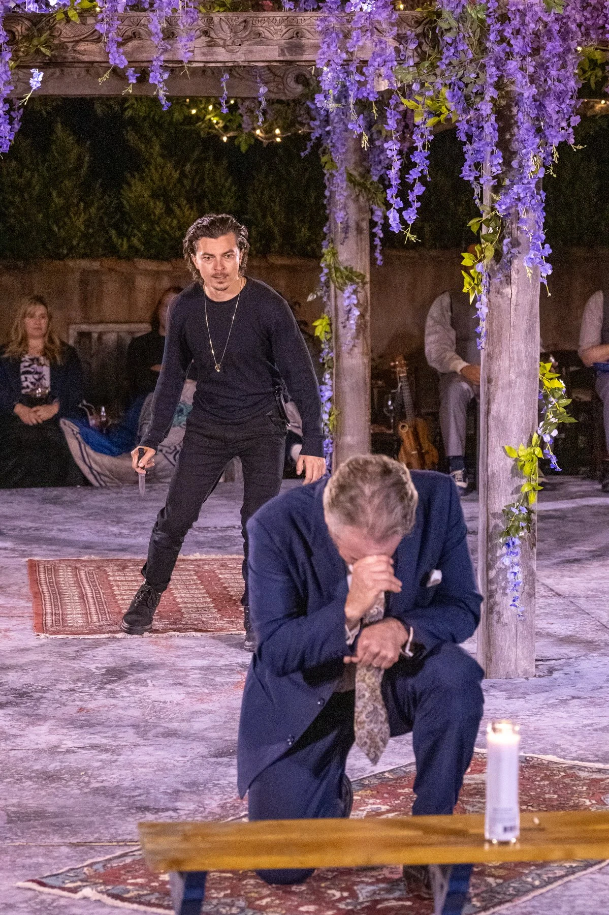 Christopher Morson as Hamlet, Michael Storm as Claudius 