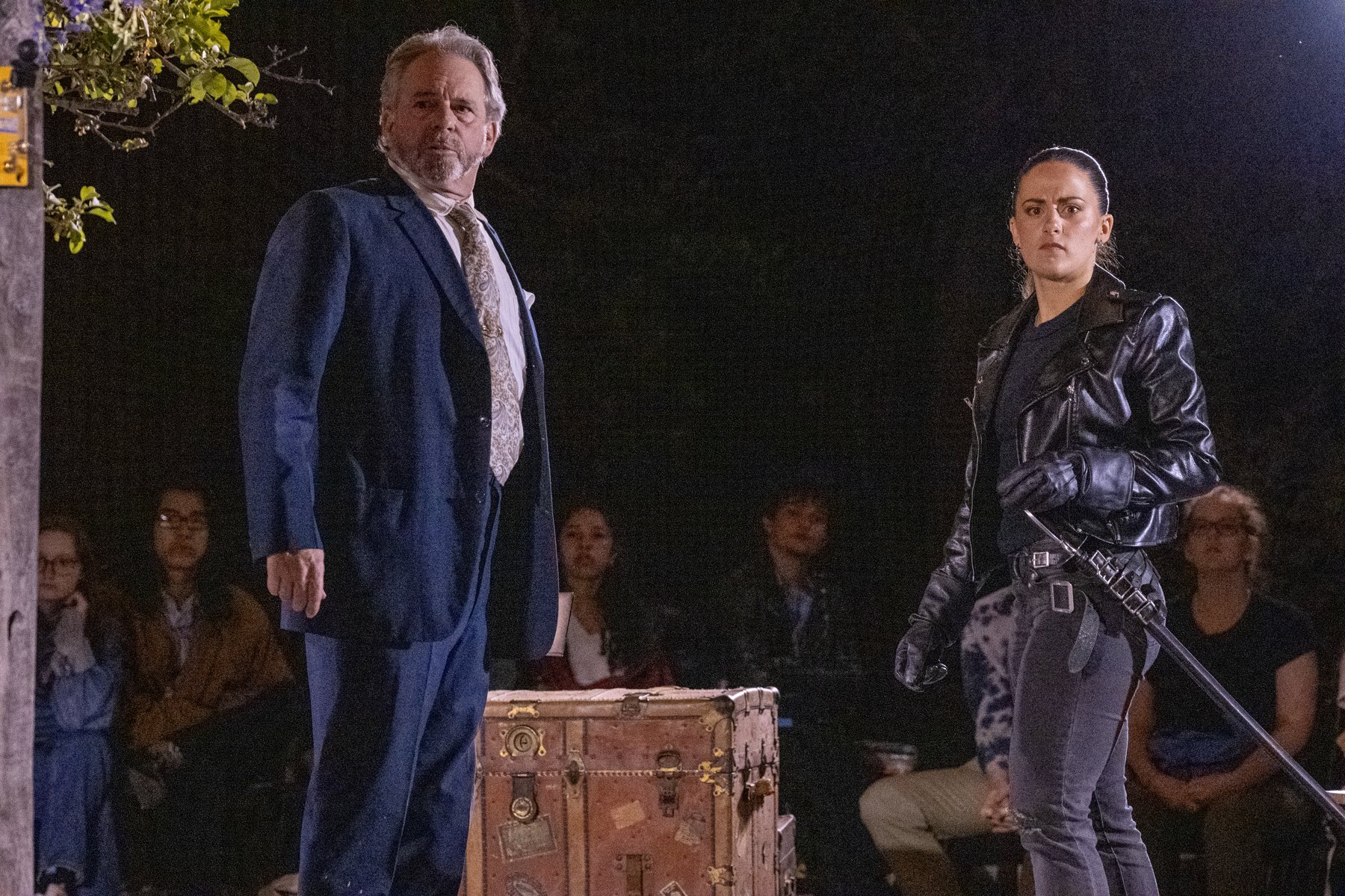 Michael Storm as Claudius, Shannon Brett Donovan as Laerta 
