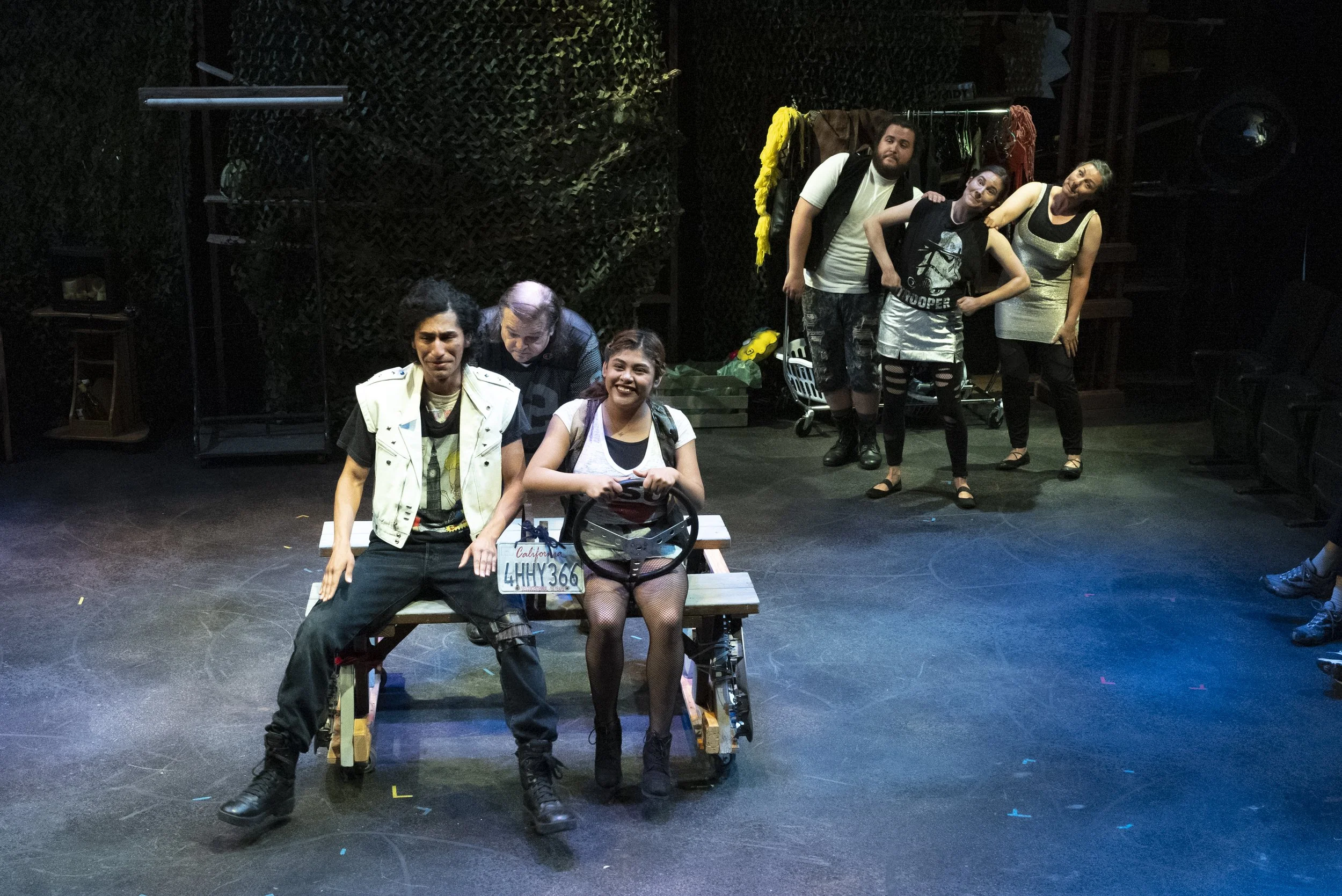 Antonio Rico as Gibson, Scott Free as Sam, Misha Martinez as Quincy. 