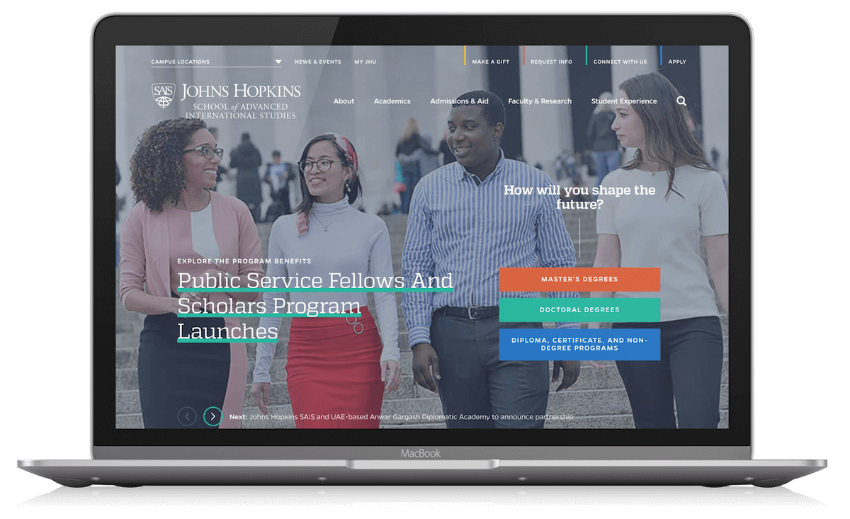 college website redesign