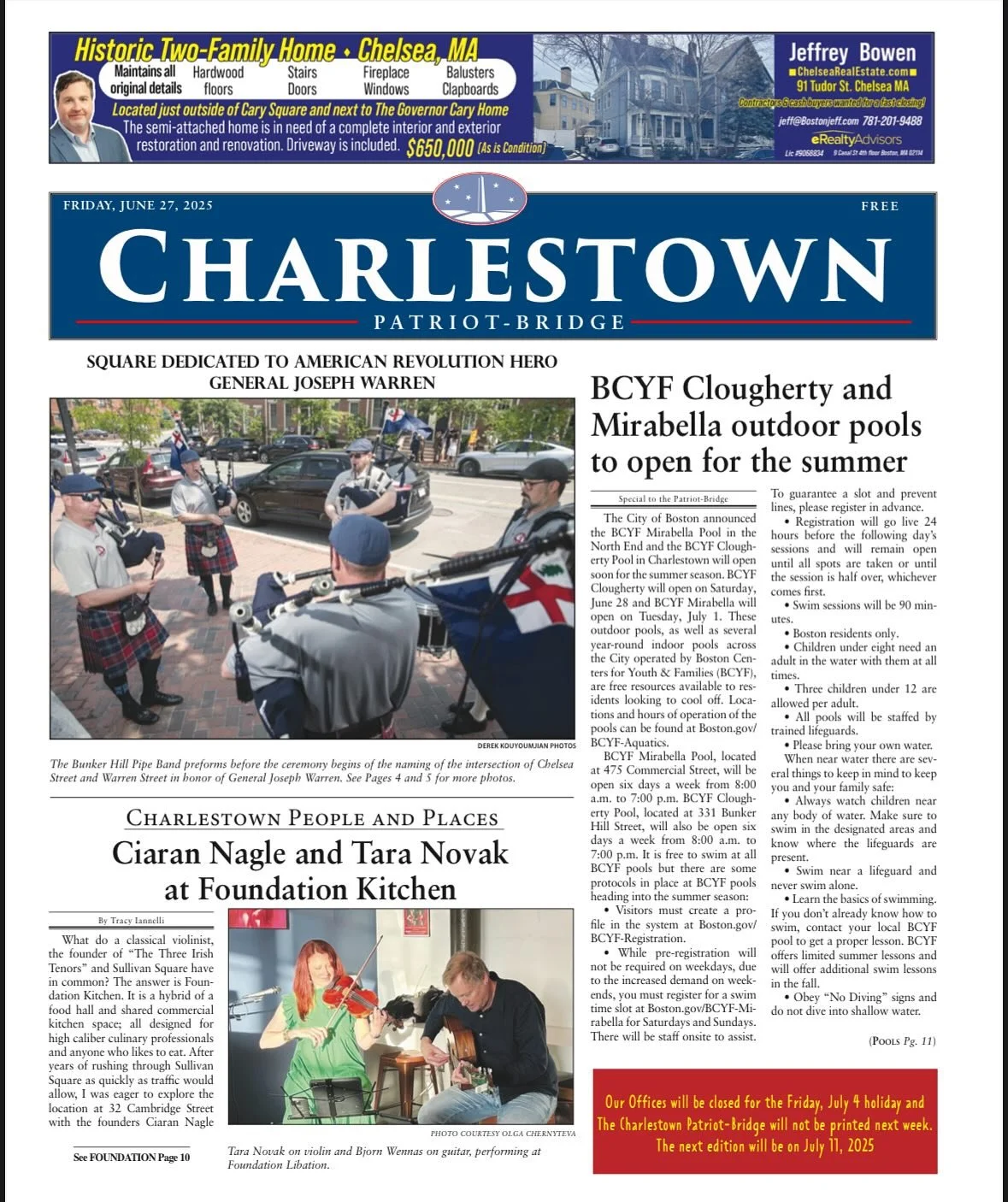 THANK YOU so much to the @charlestown.patriot.bridge and journalist Tracy Iannelli for this incredible feature on Foundation Kitchen - our shared kitchen, food hall, and bar - as well as so many of our members. 
You can read the article online at the