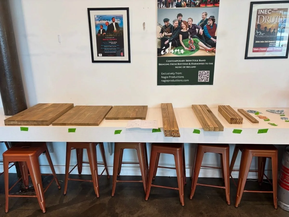 Ciaran, Phil, and Greg are hard at work building planters to start our #patiorefresh !! 
Turns out even top-rated planters are no easier to assemble than a bad Ikea set 🤣
But in the meantime&hellip; it is time for a beer!! 🍺 
This amazing #pilsner 