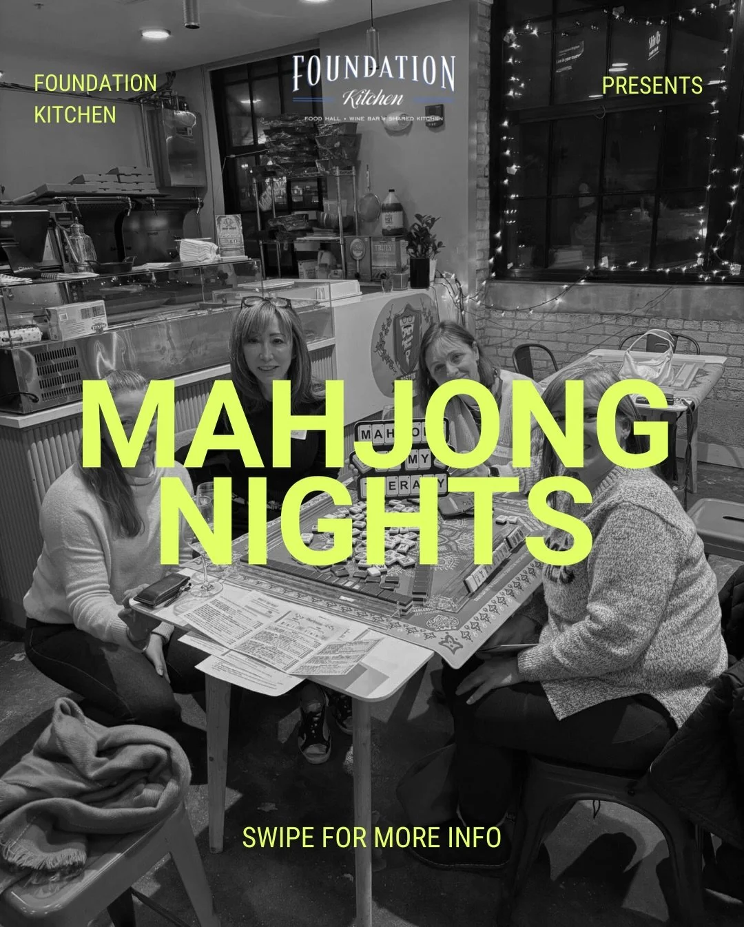 Tiles on the table 🀄️ 
@4_blondes_mahjong is back at Foundation Kitchen with another Mahjong 101 Fundamentals class for our Charlestown Women&rsquo;s Game Group!

📅 February 18 ⏰ 6:30&ndash;9:00pm 💰 $55 (due within 24 hours of confirmation) 👯&zwj