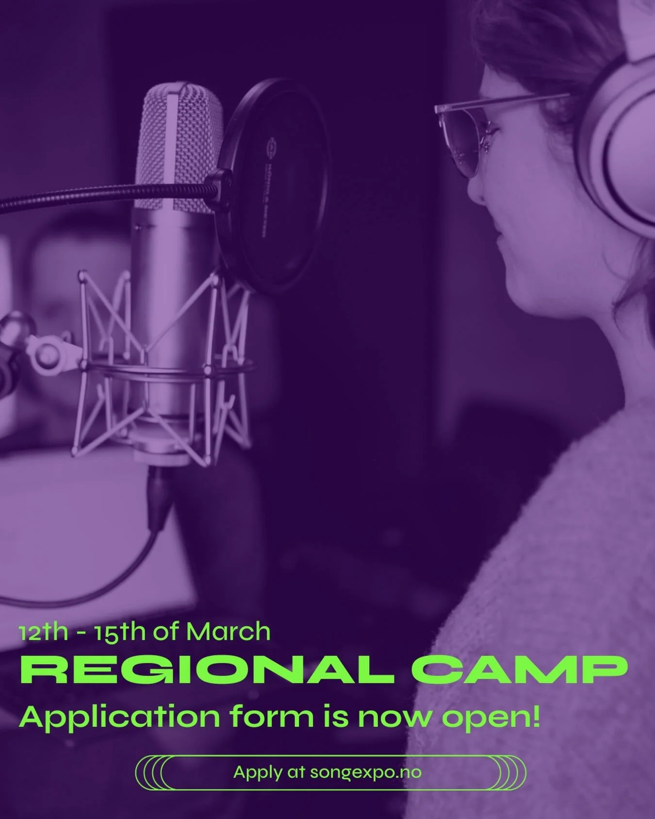 We are pleased to announce this year&rsquo;s dates for Song:Expo regional camp, and the application form is officially open!🥳 We encourage all songwriters and producers from Tr&oslash;ndelag and M&oslash;re and Romsdal to apply!🤩

The regional camp