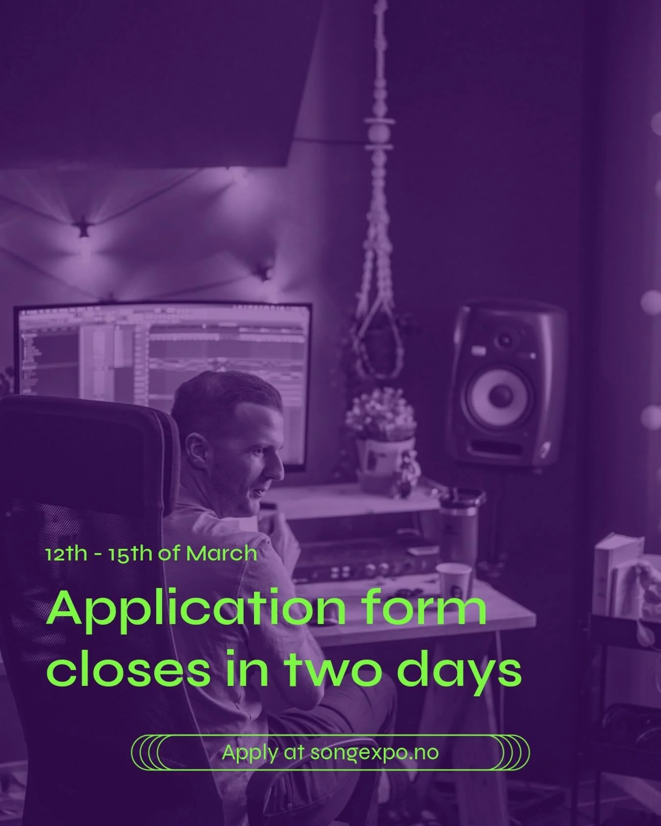 A gentle reminder that the regional camp application form closes on Sunday! Apply on our website now 💕

📲 songexpo.no