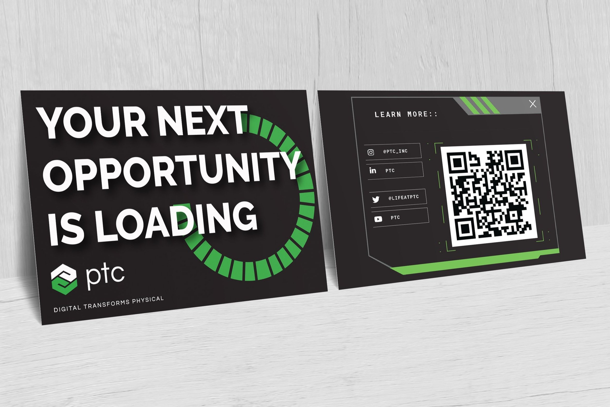 Branded, Double-sided Information Postcard with Employer Brand Channel Information