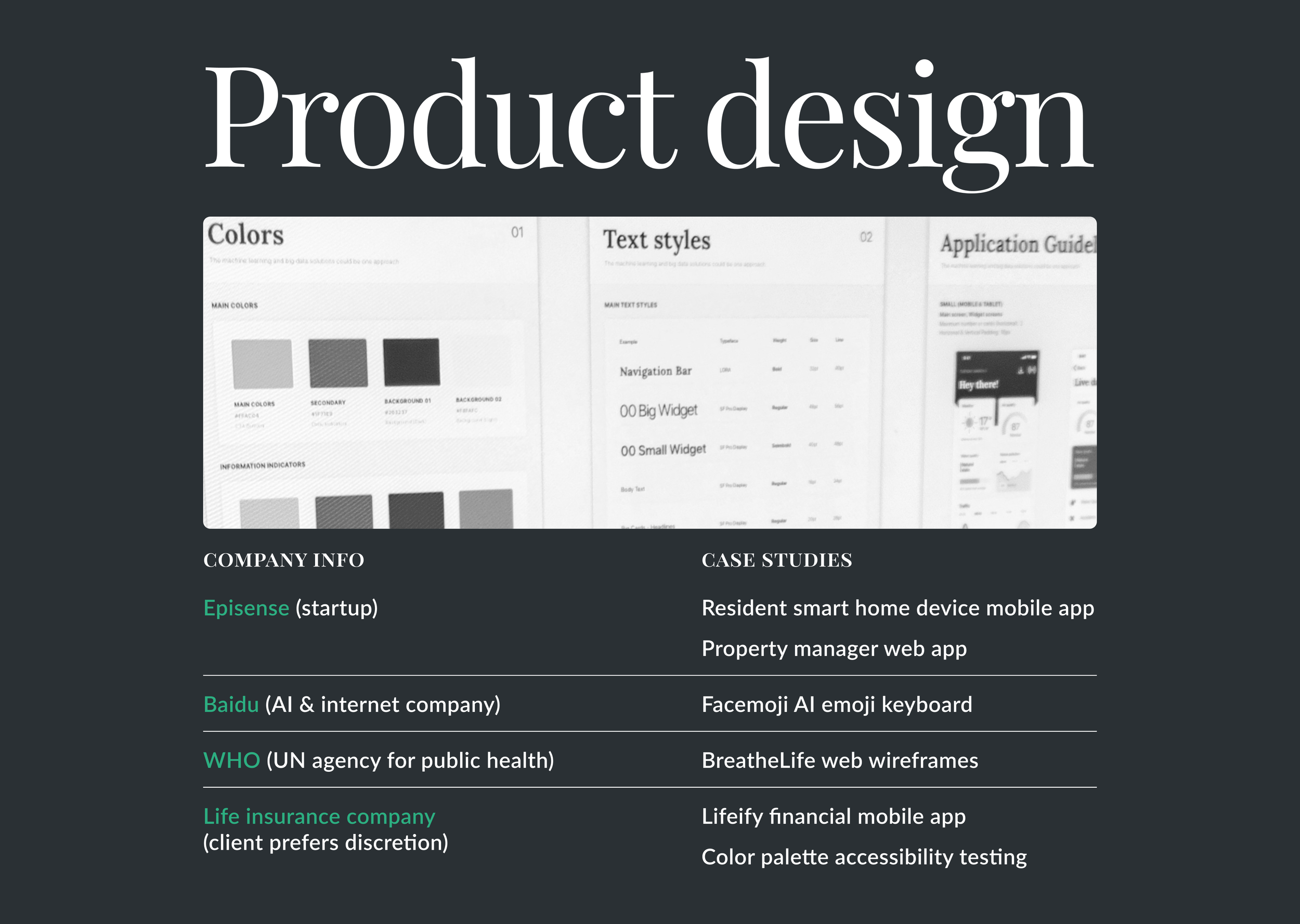 Product design