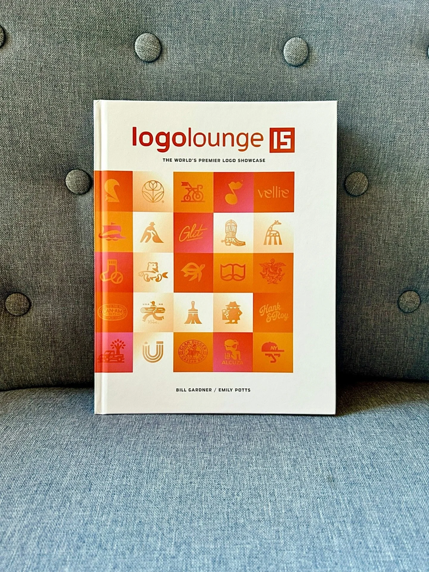 Fresh off the press! Thrilled to get our hands on the new @logolounge 15 book. And honored to have 15 logos in this 15th edition &mdash; including one of our logos for @clamdiggerbar on the cover, whoa. We&rsquo;re in good company with this one! 
.
#