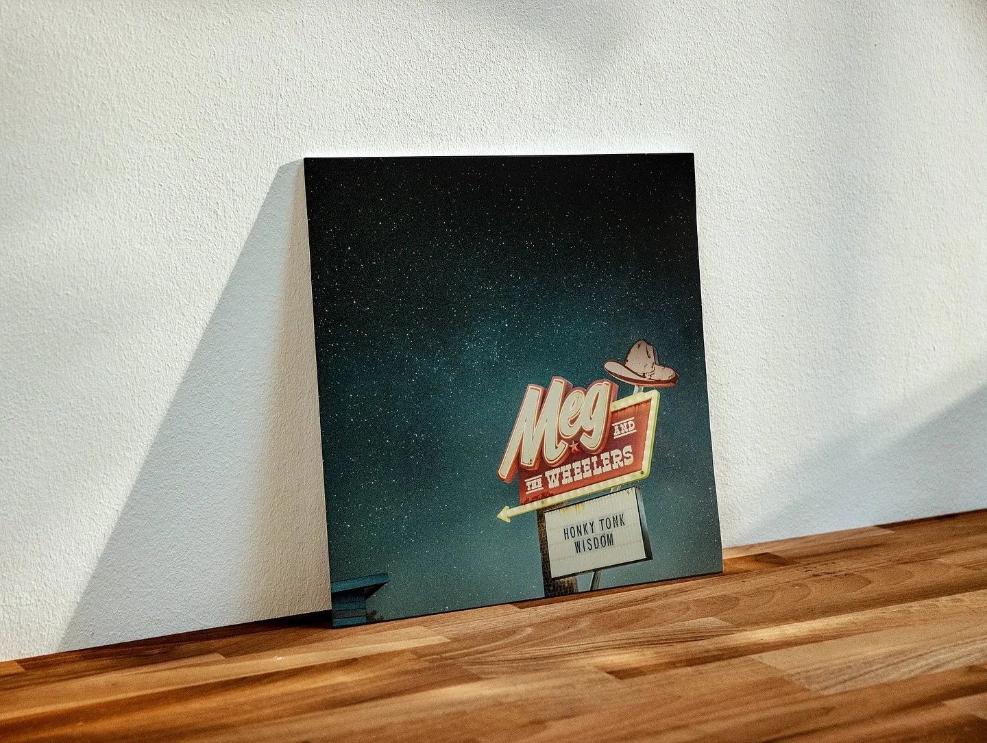 LP design for @megandthewheelers forthcoming album, &ldquo;Honky Tonk Wisdom&rdquo;, out May 1st. 🤠
.
#megandthewheelers #albumdesign #vinylgram #honkytonk #chicagohonkytonk