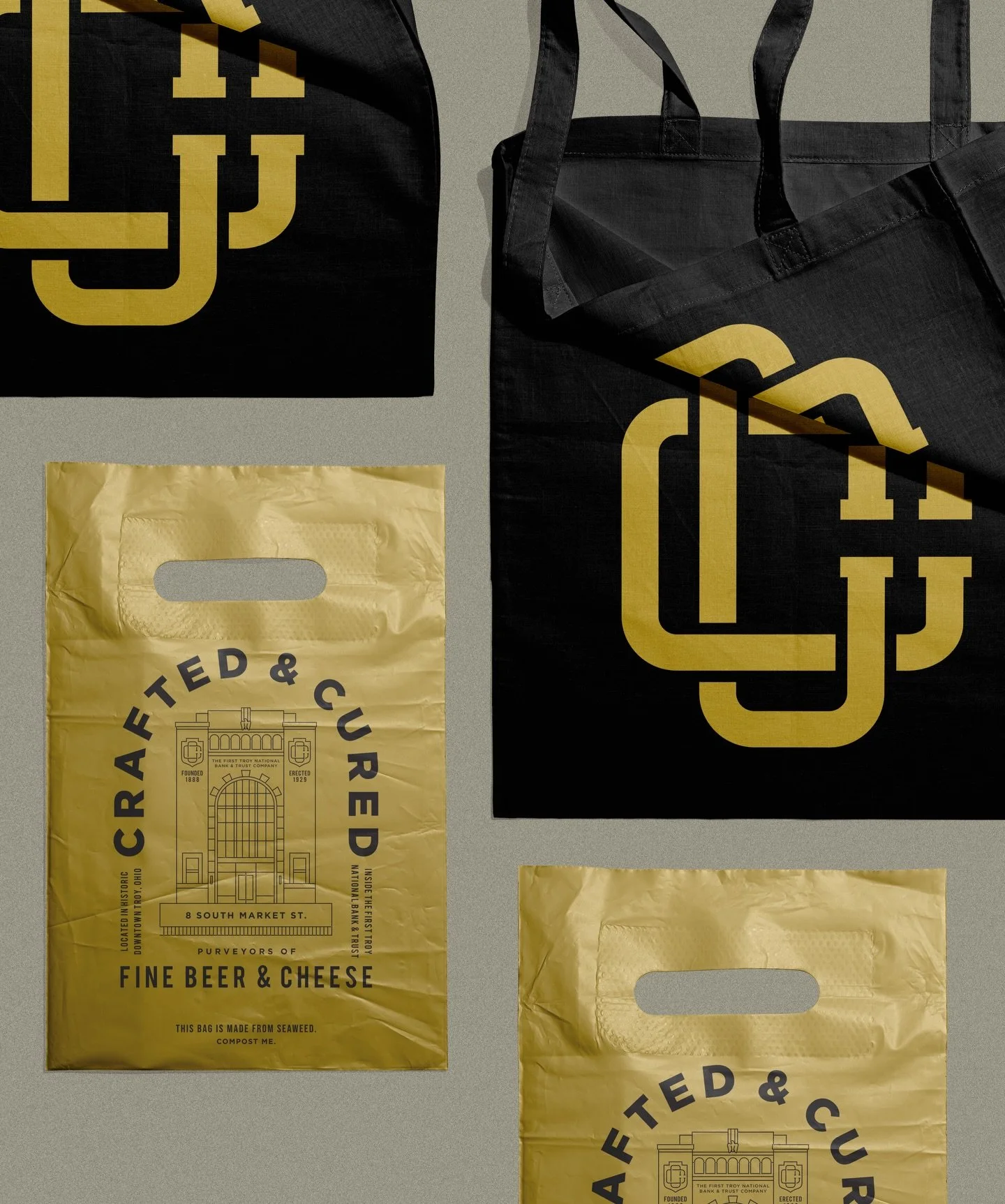 Branding &amp; packaging for Troy, Ohio&rsquo;s @craftedncuredtroy 🍻