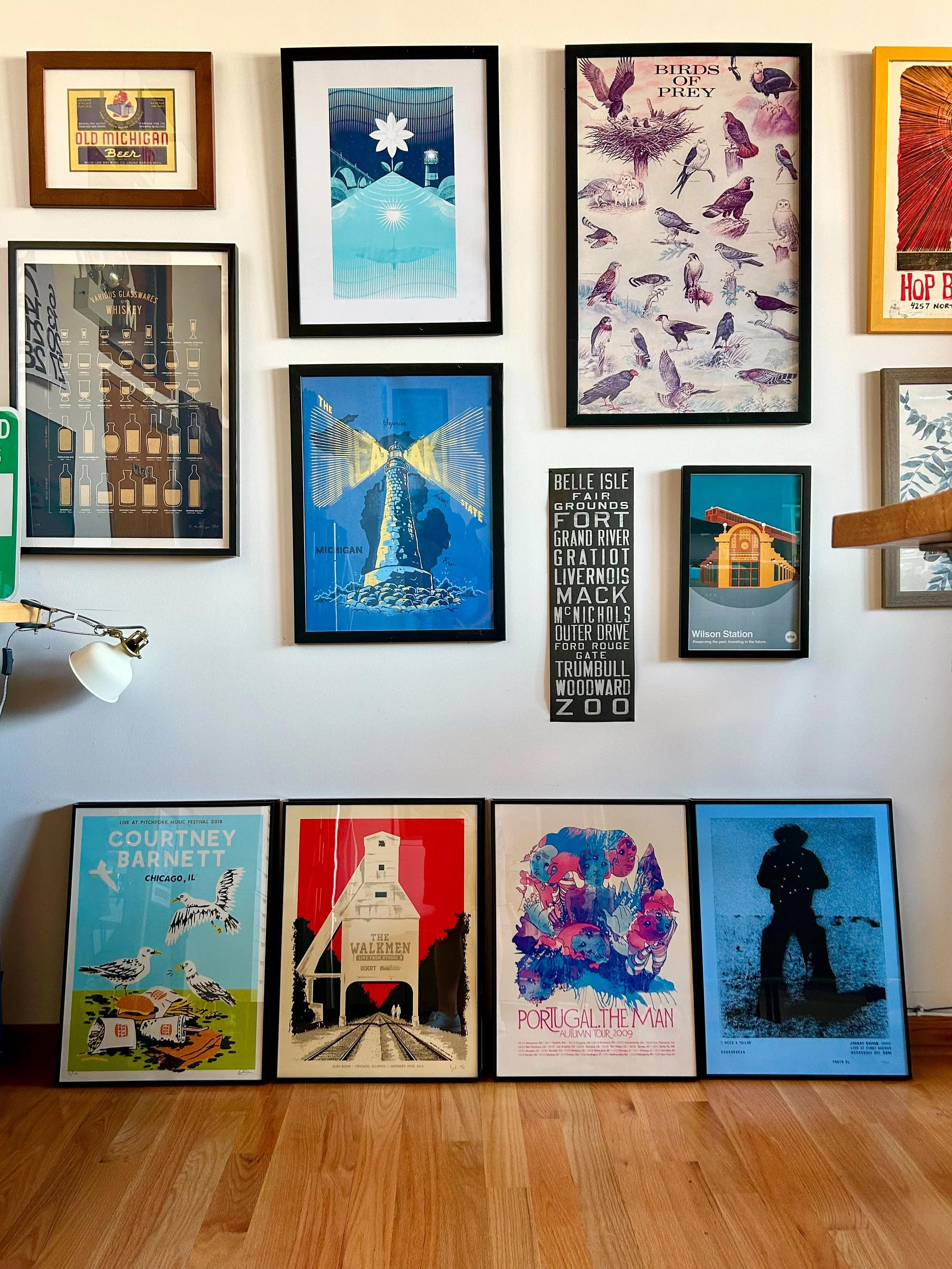Some newly framed prints going up in the studio&hellip;