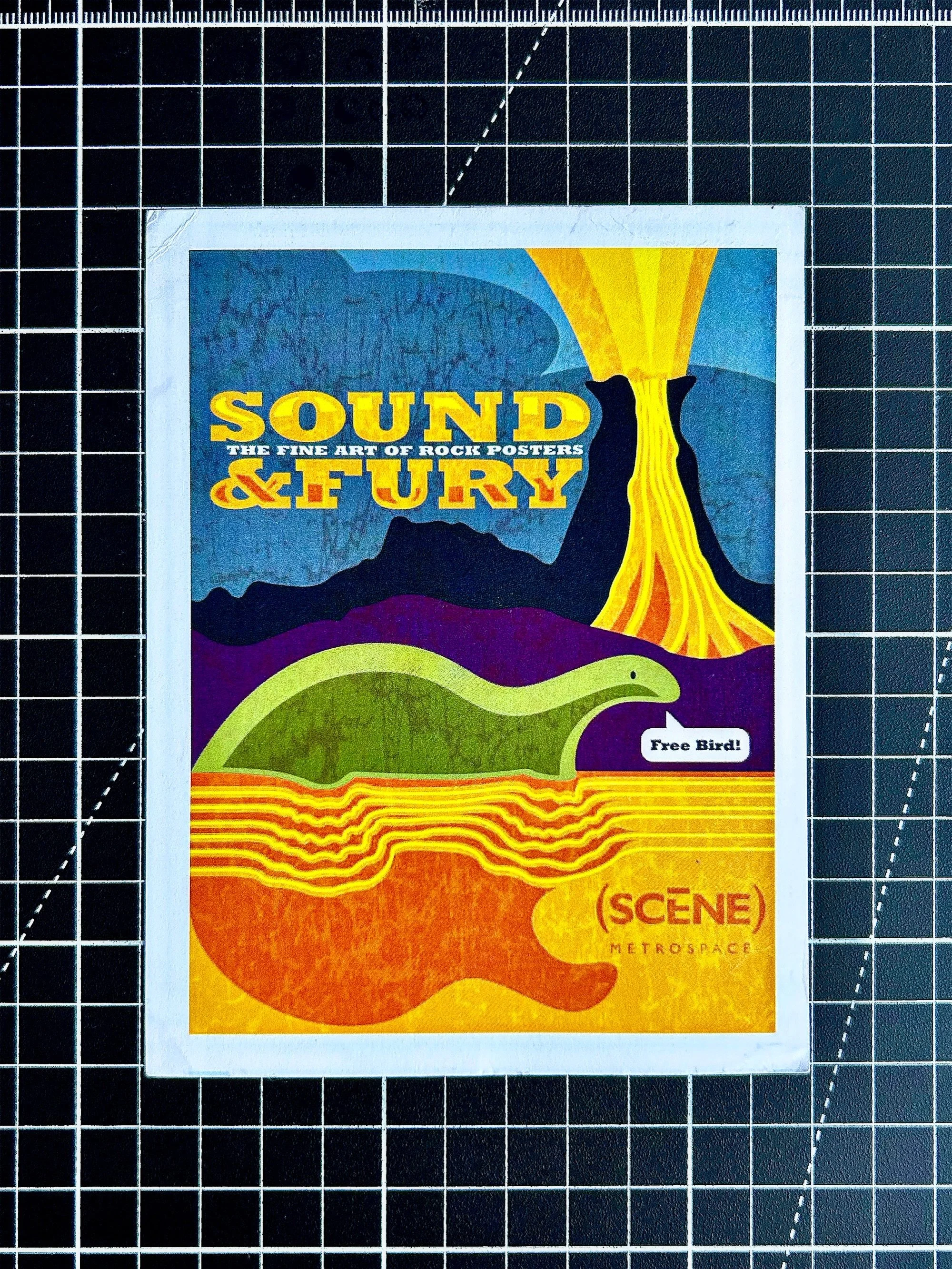 Was cleaning out some things in the studio and came across this flyer in an old book, for my first art show, 20 years ago to the month. Serendipitous? 

The show, &ldquo;Sound &amp; Fury: The Fine Art of Rock Posters&rdquo; was held at @scenemetrospa