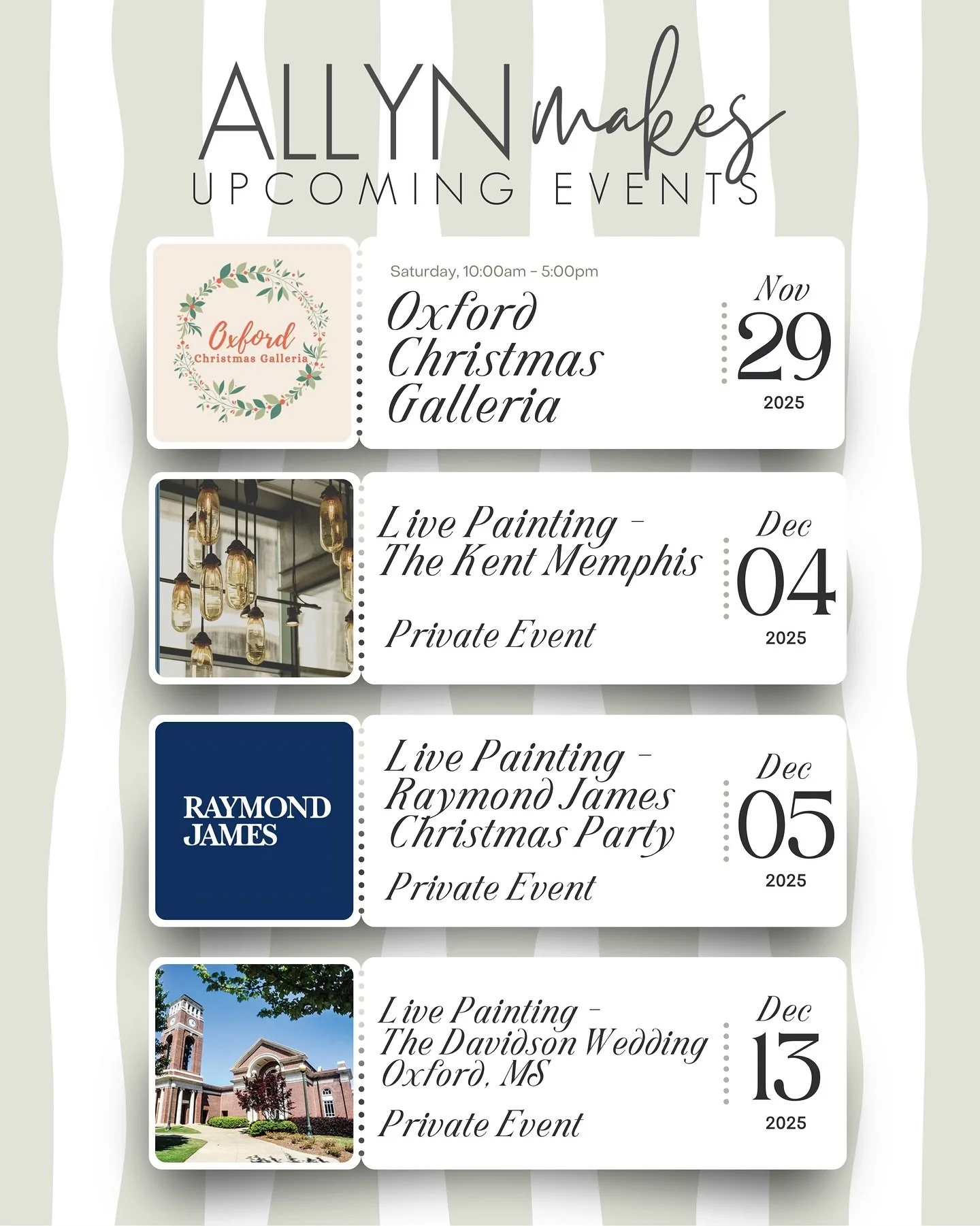 Update on upcoming events ❤️

After the @oxfordchristmasgalleria, all my events are going to be private, intimate, live paintings. And two Oxford visits?? What a wonderful way to end the year!