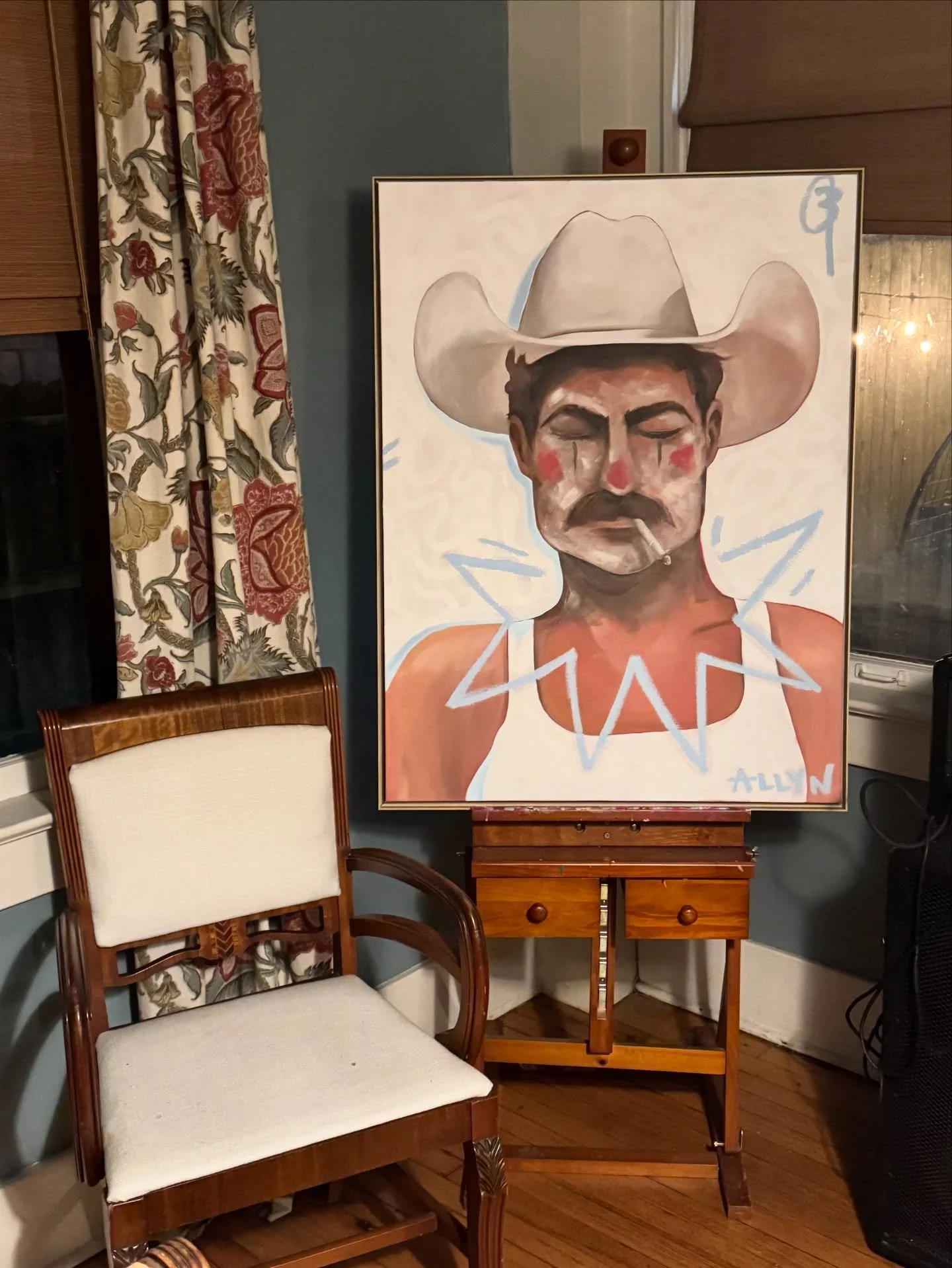 Brought this guy in for a little decor during Friendsgiving and I think he belongs in my dining room? If he doesn&rsquo;t sell, he stays 🤪

Btw that&rsquo;s two huge speakers and amp to the right of him. Need a little fixing, free to a good home! (T