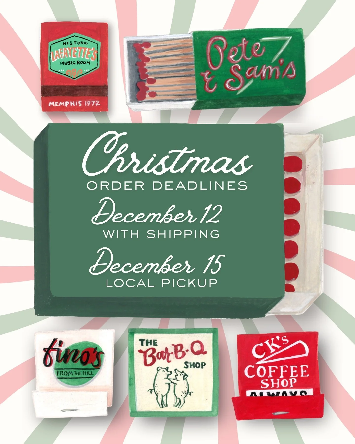 Eeek! My fav holiday is quickly approaching! If you&rsquo;re still looking to ✨win✨ Christmas with a meaningful, local gift - time is running out! The pre-Christmas deadline to have anything shipped from my site is Friday 12/12. For local pickup it&r